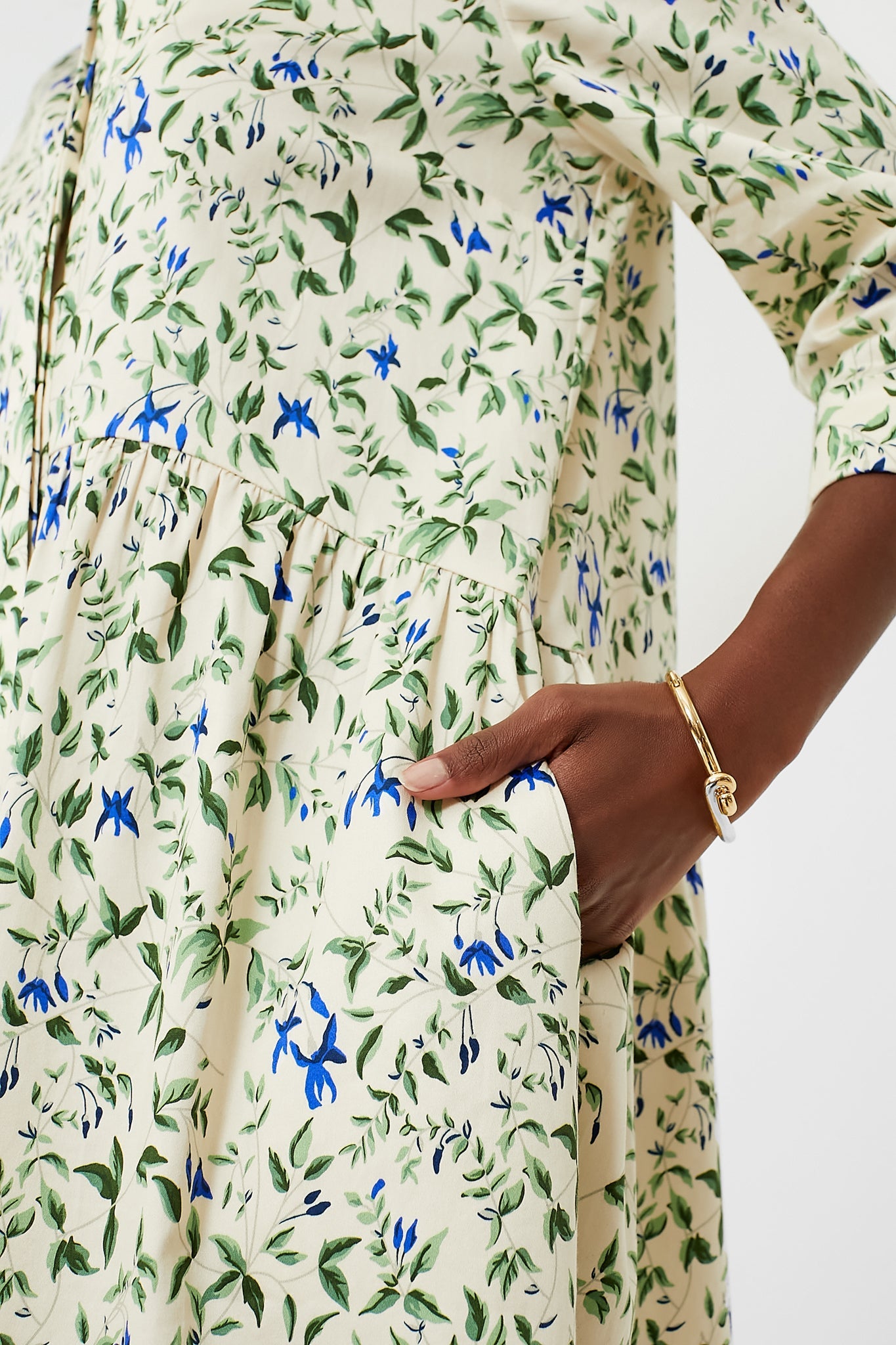 Lapis Iris Royal Shirt Dress