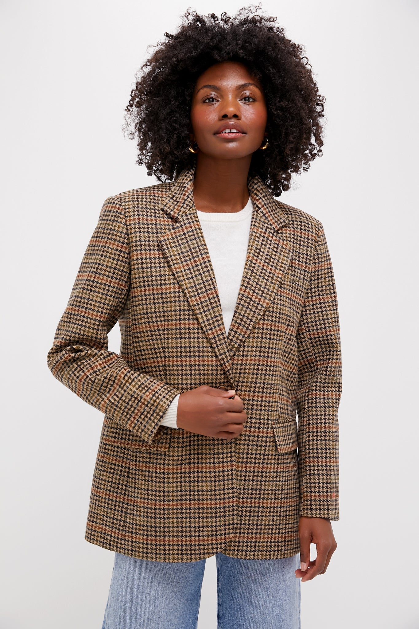 Houndstooth Leo Blazer