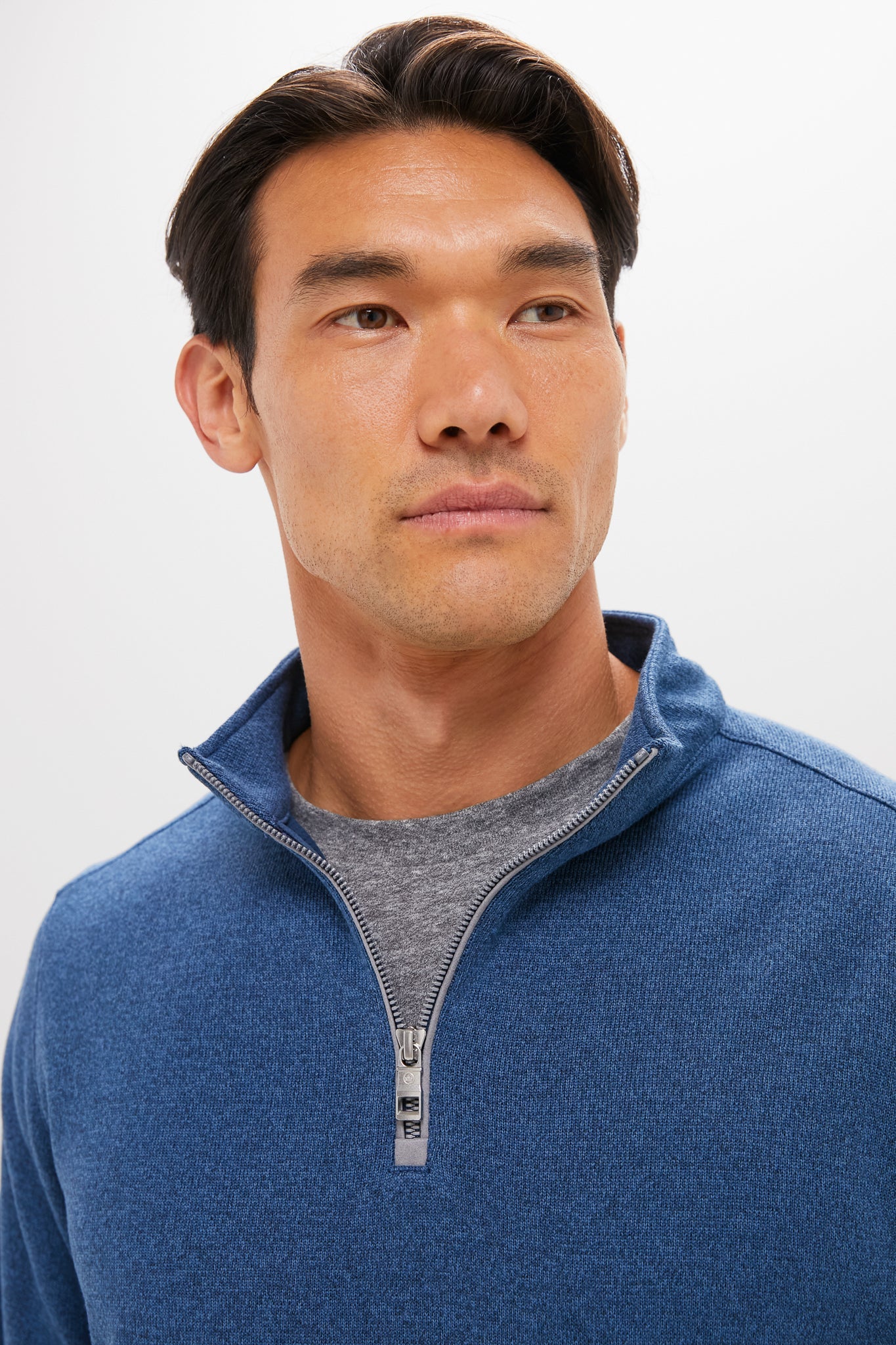 Blue Haze Crown Sweater Fleece Quarter Zip