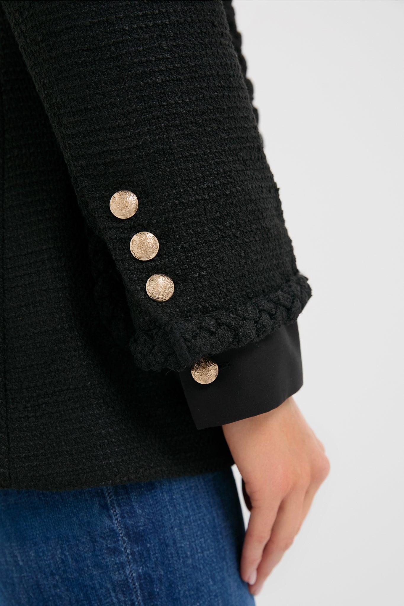 Black Braided Trim Shay Jacket