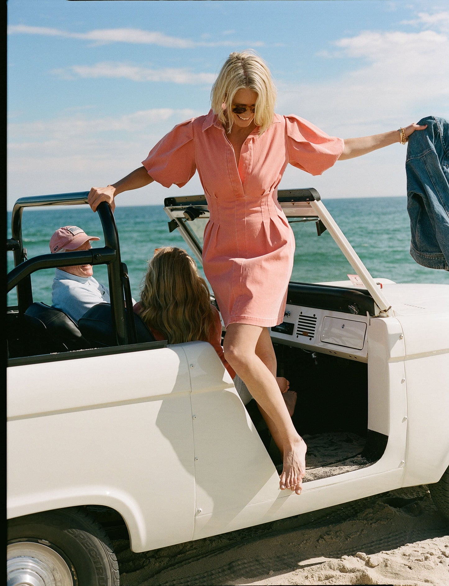 Nantucket Red Stretch Twill Mini Delaney Dress