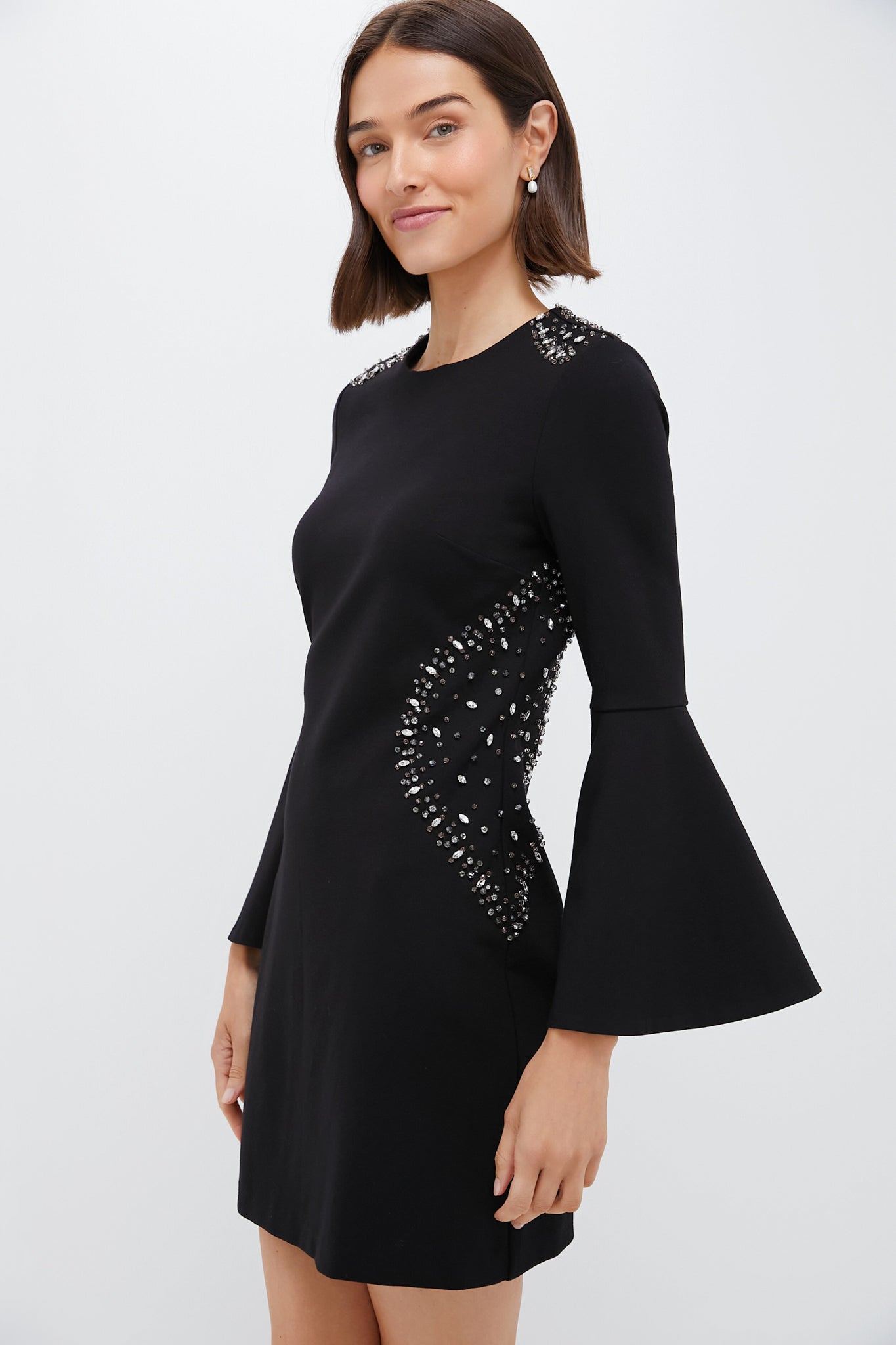 Black Embellished Farrow Dress