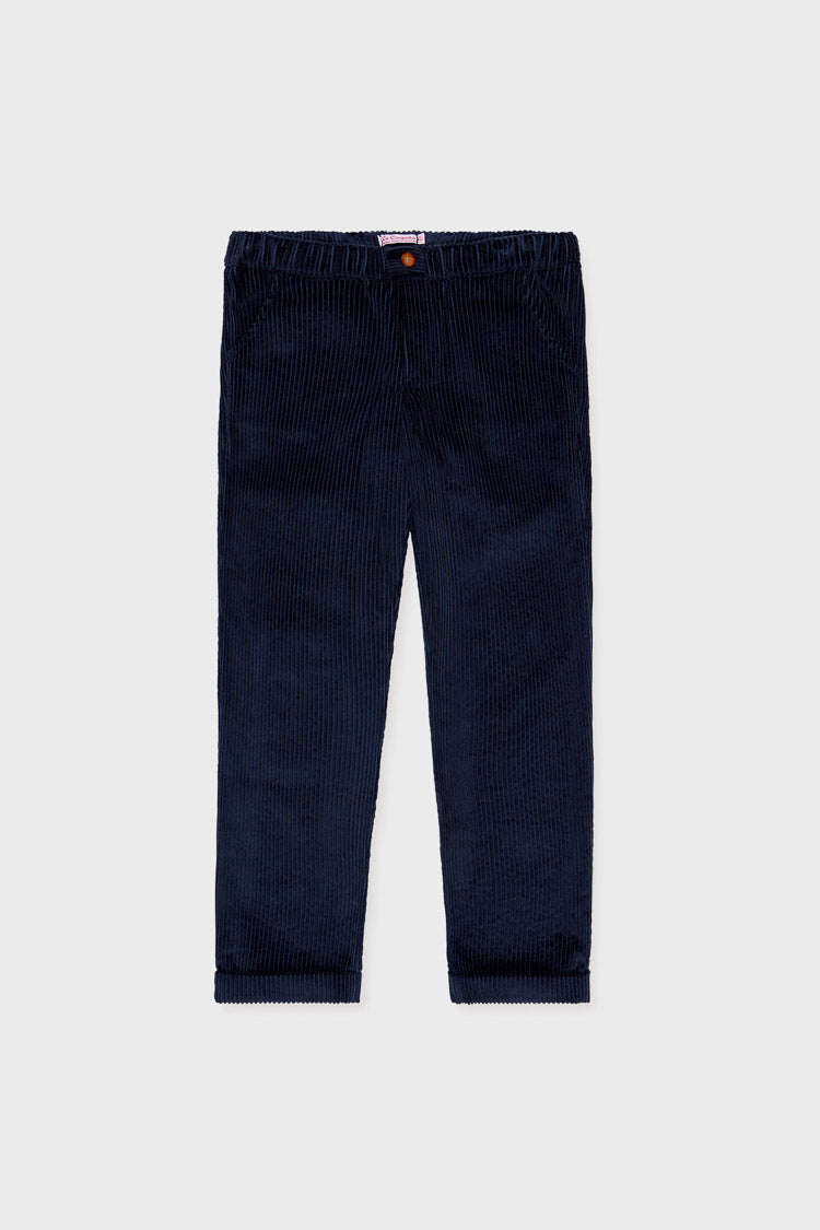 Dark Blue Benito Corduroy Boy Trousers