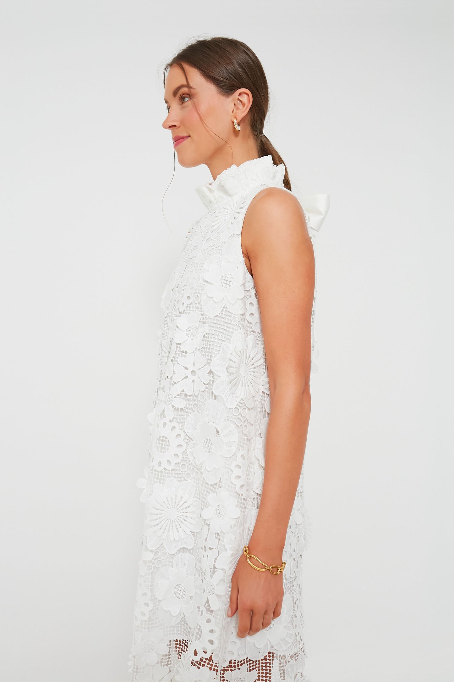 Blanc Guipure Lace Blythe Dress