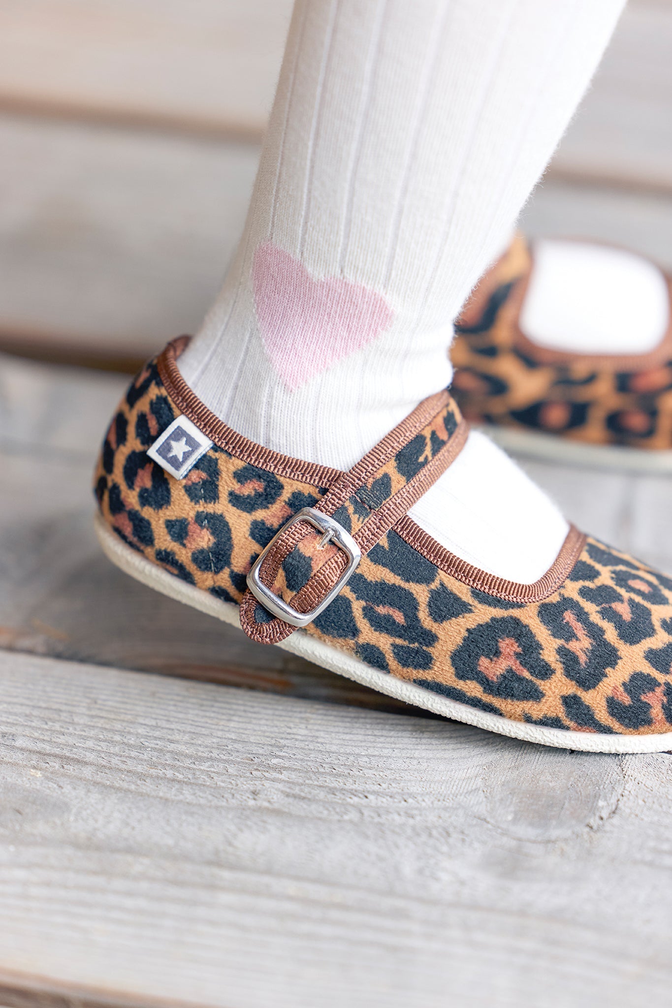 Leopard Mary Jane Flats