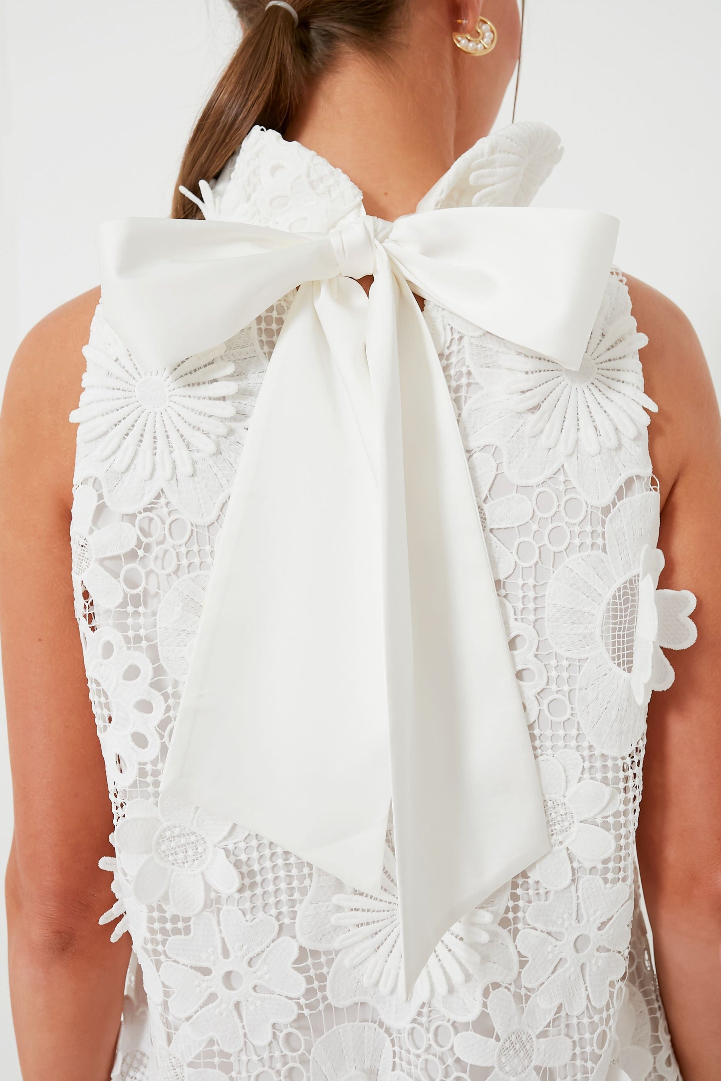 Blanc Guipure Lace Blythe Dress