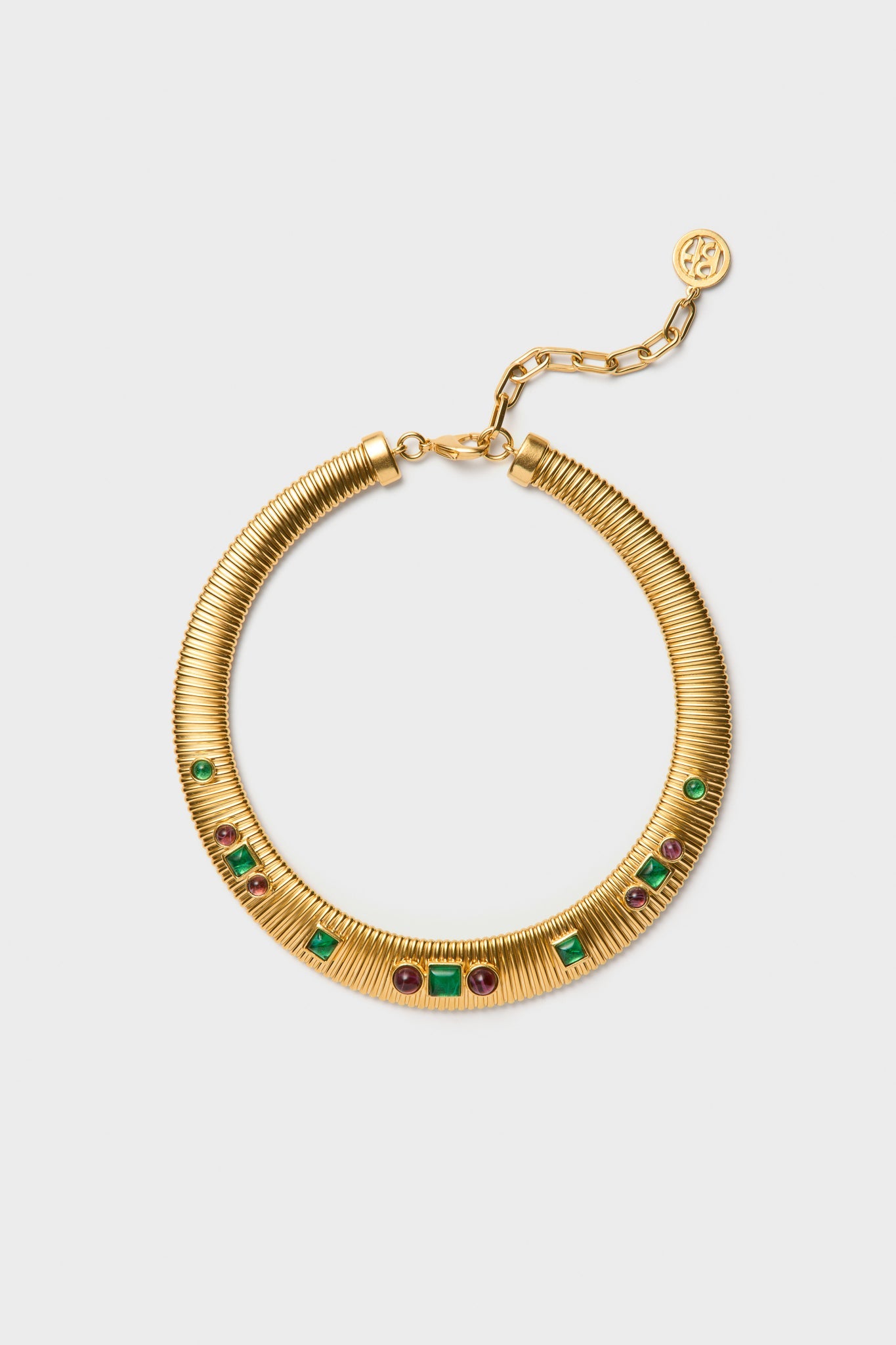 Gold Jeweled Collar Necklace