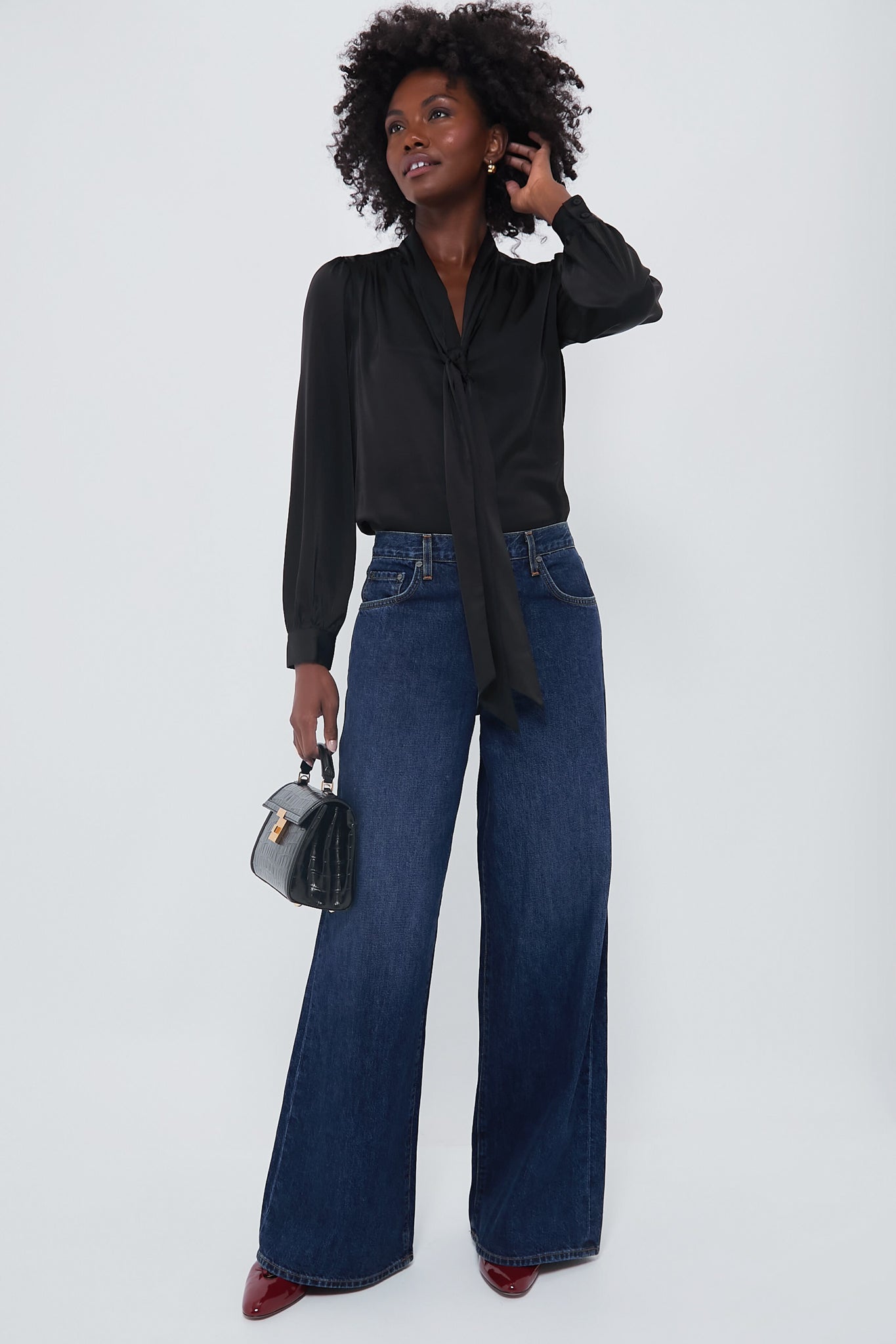 Black Dunmore Blouse