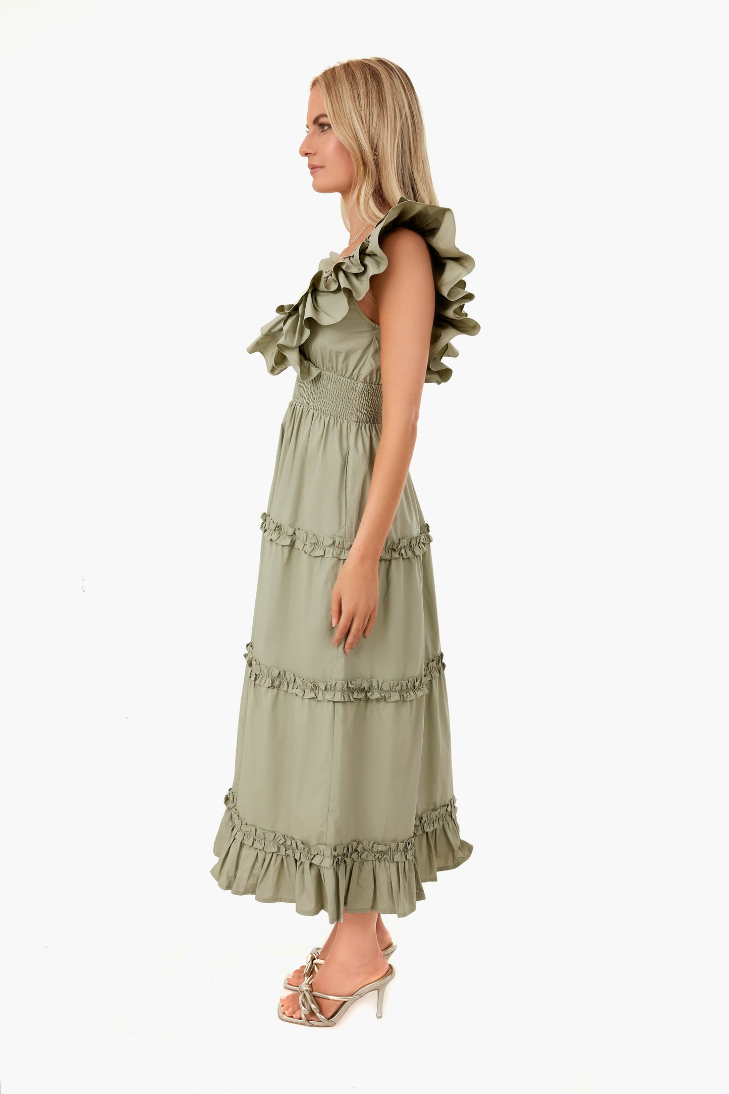 Sage Construct Midi Dress