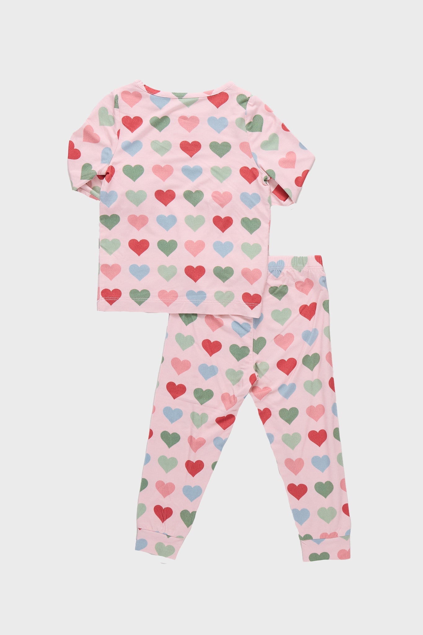 Pink Small Hearts Kids Bamboo Pj Set