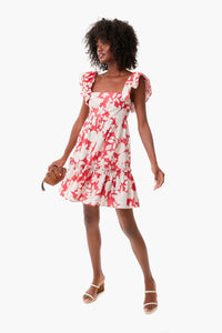 Graphic Floral Raspberry