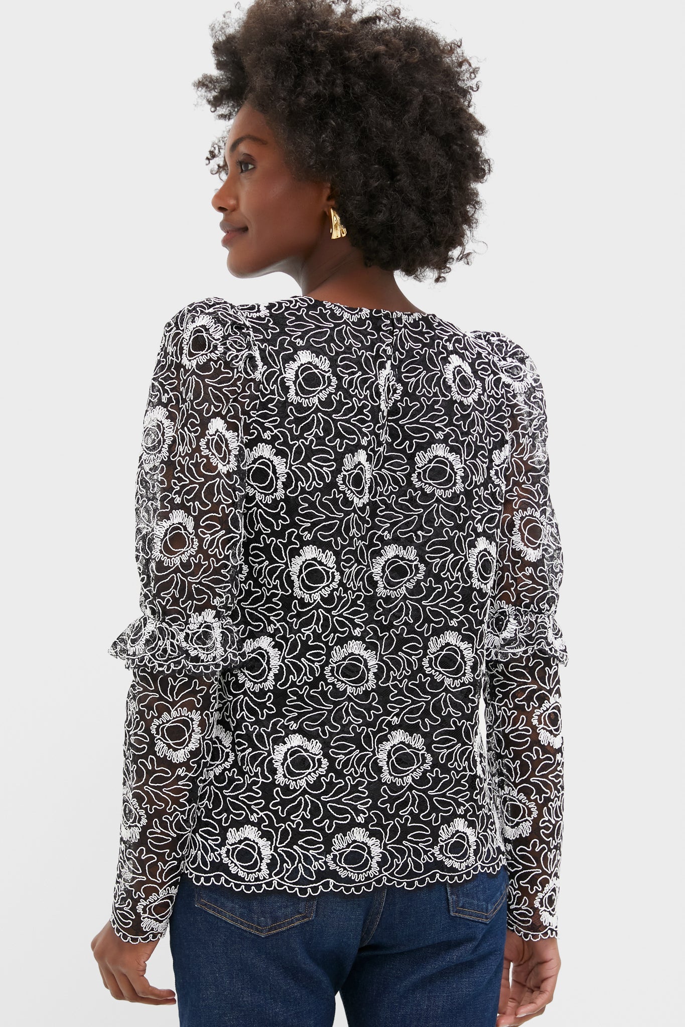 Black Lace Baldwin Blouse