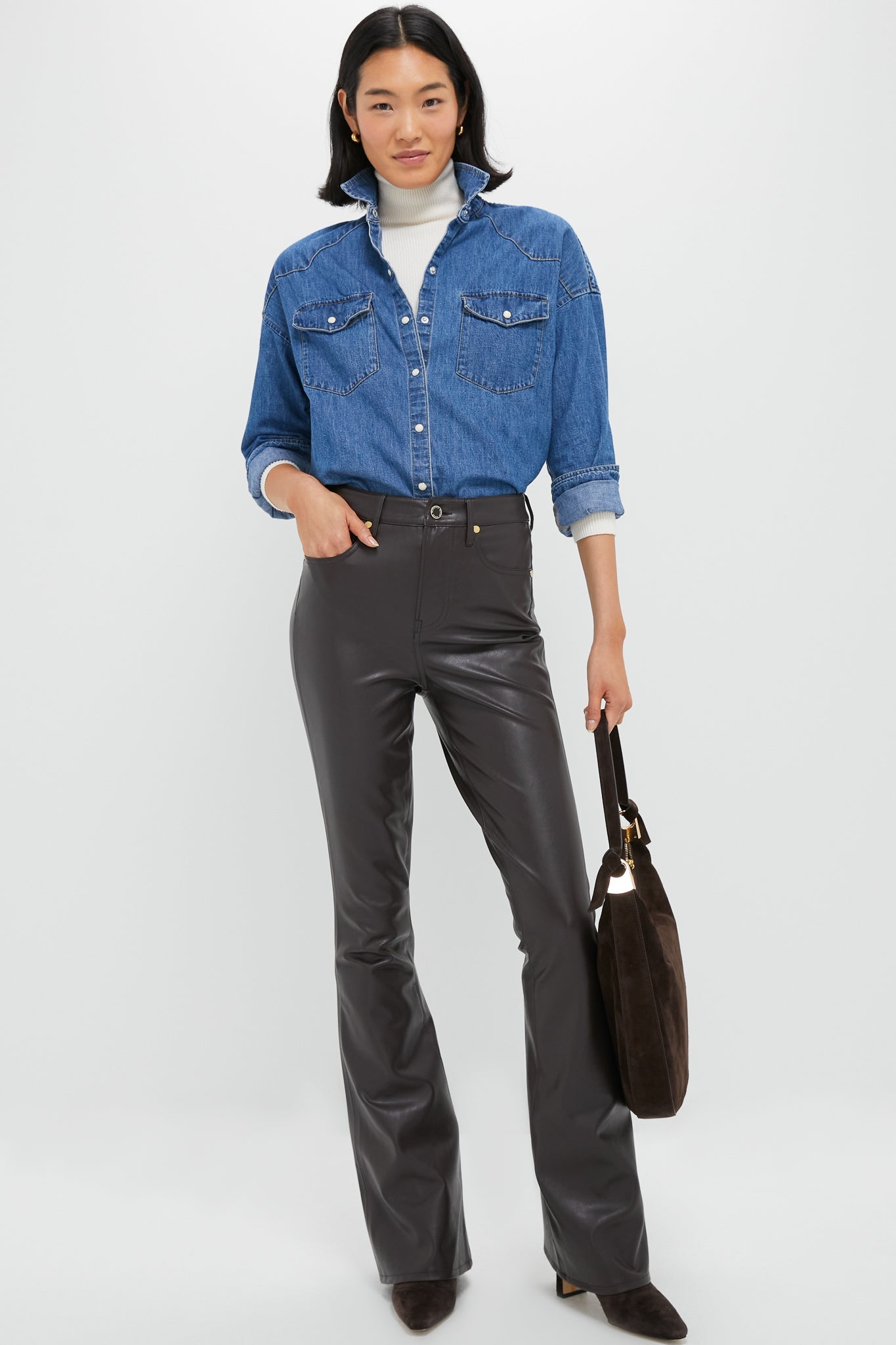 Winter White Arlo Ribbed Turtleneck