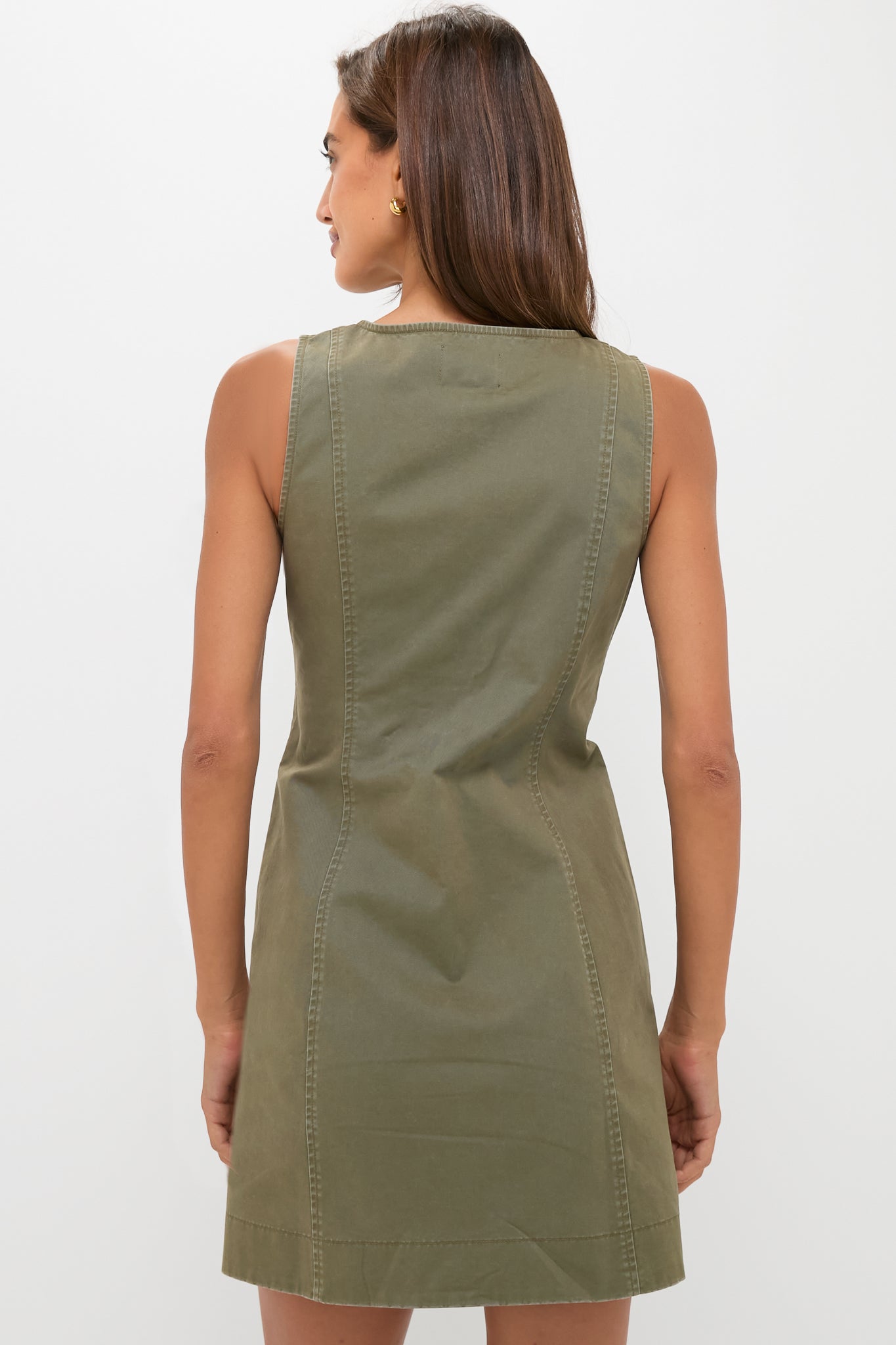 Burnt Olive Chino Rhoda Mini Dress