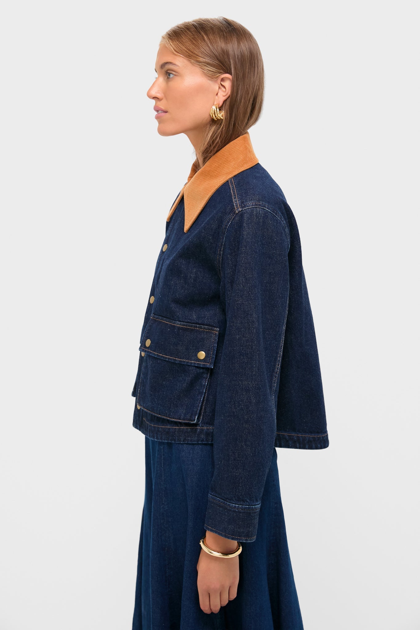 Midnight Rinse Denim Swingy Jacket