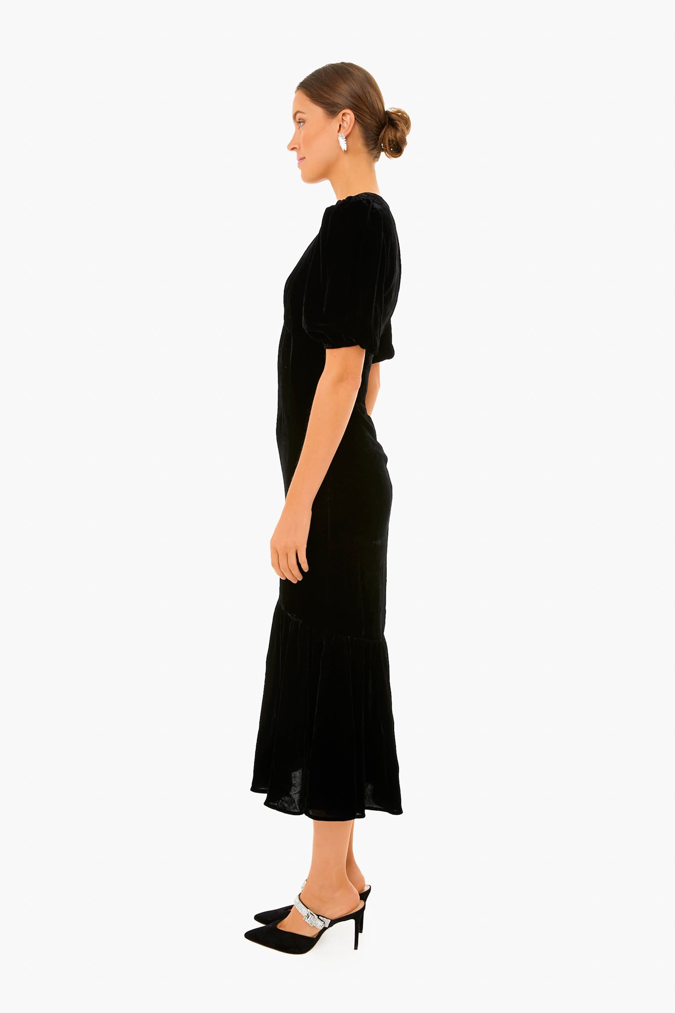 Black Velvet Ester Dress