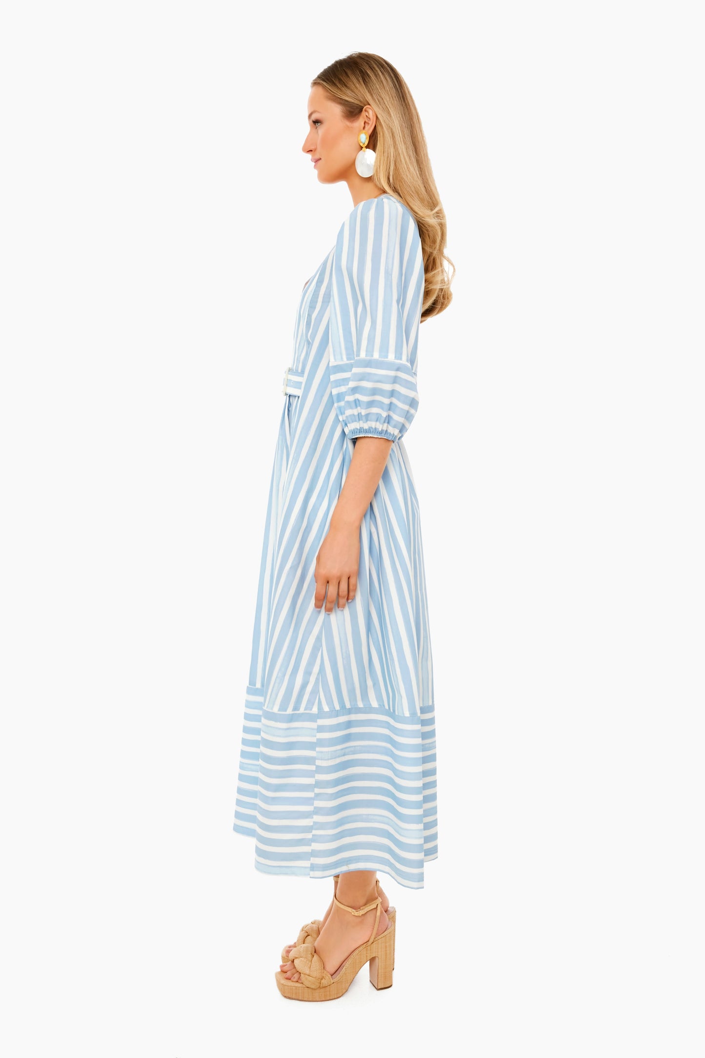 Cove Stripe Ailee Cabana Belted Maxi Dress
