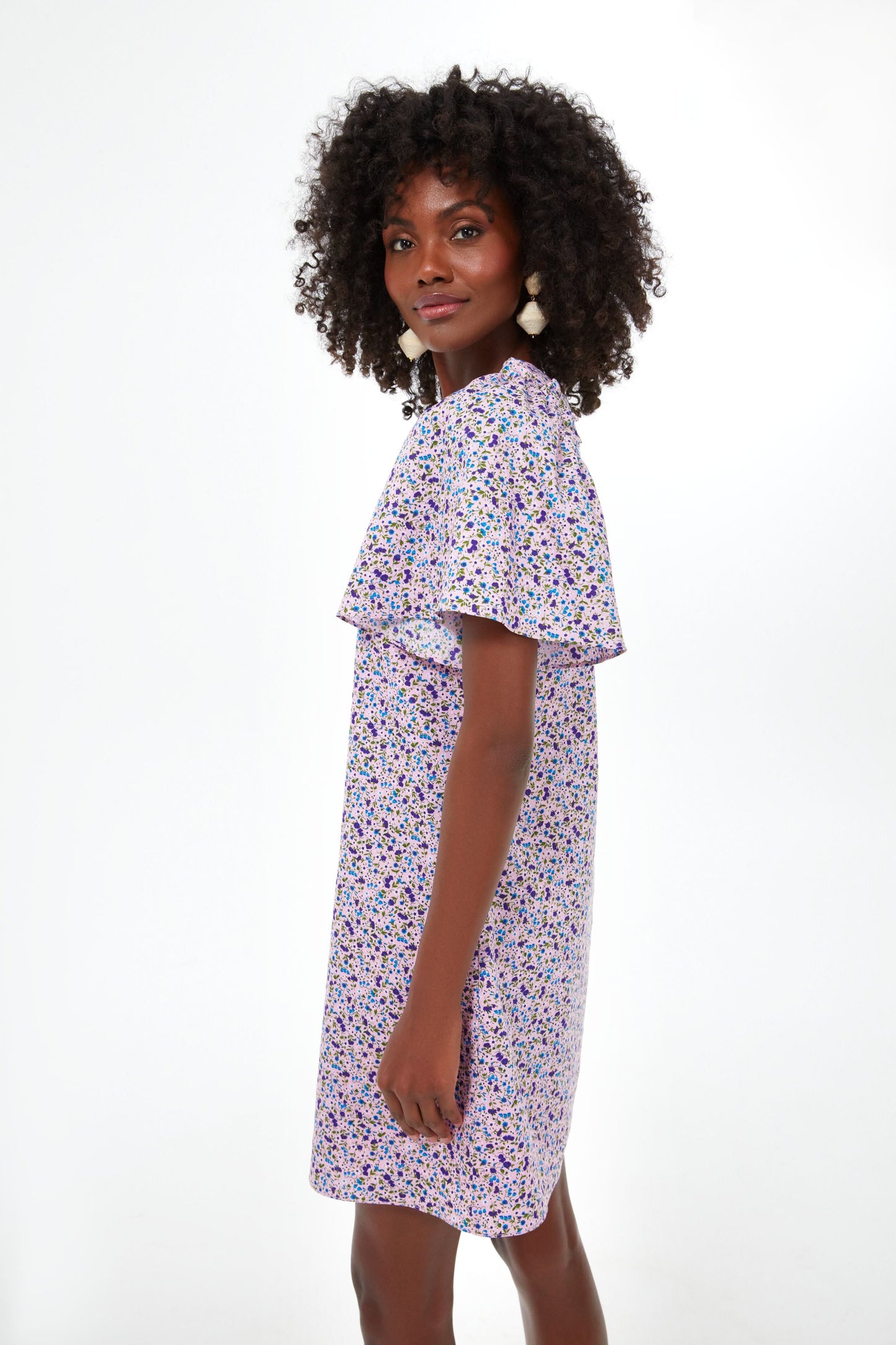 Lilac Floral Viola Mini Dress