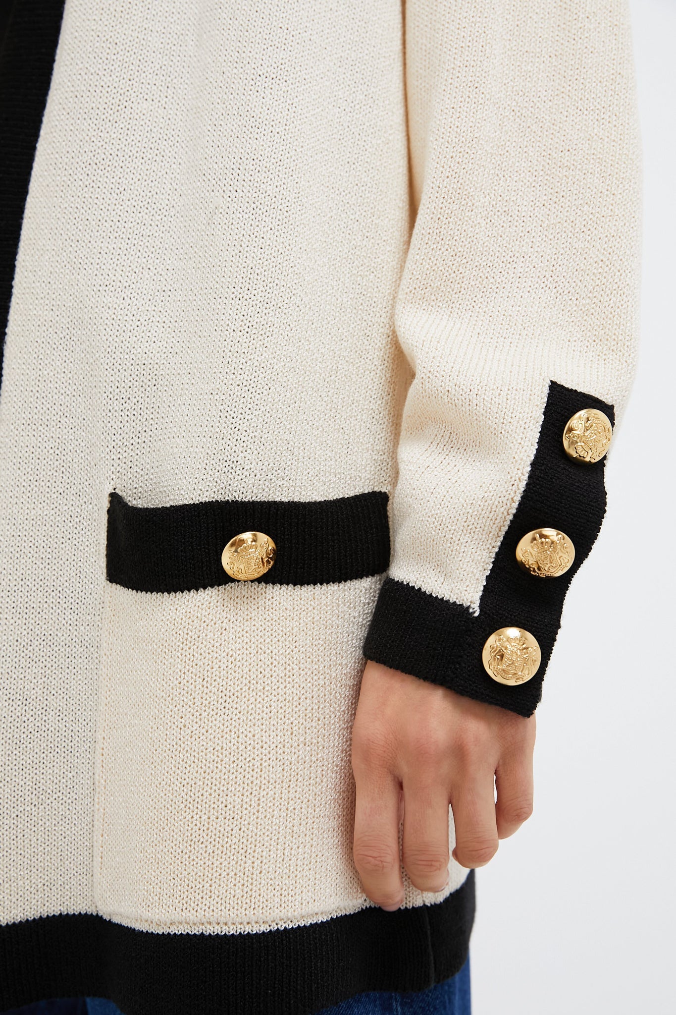 Cream and Black Georgie Sweater