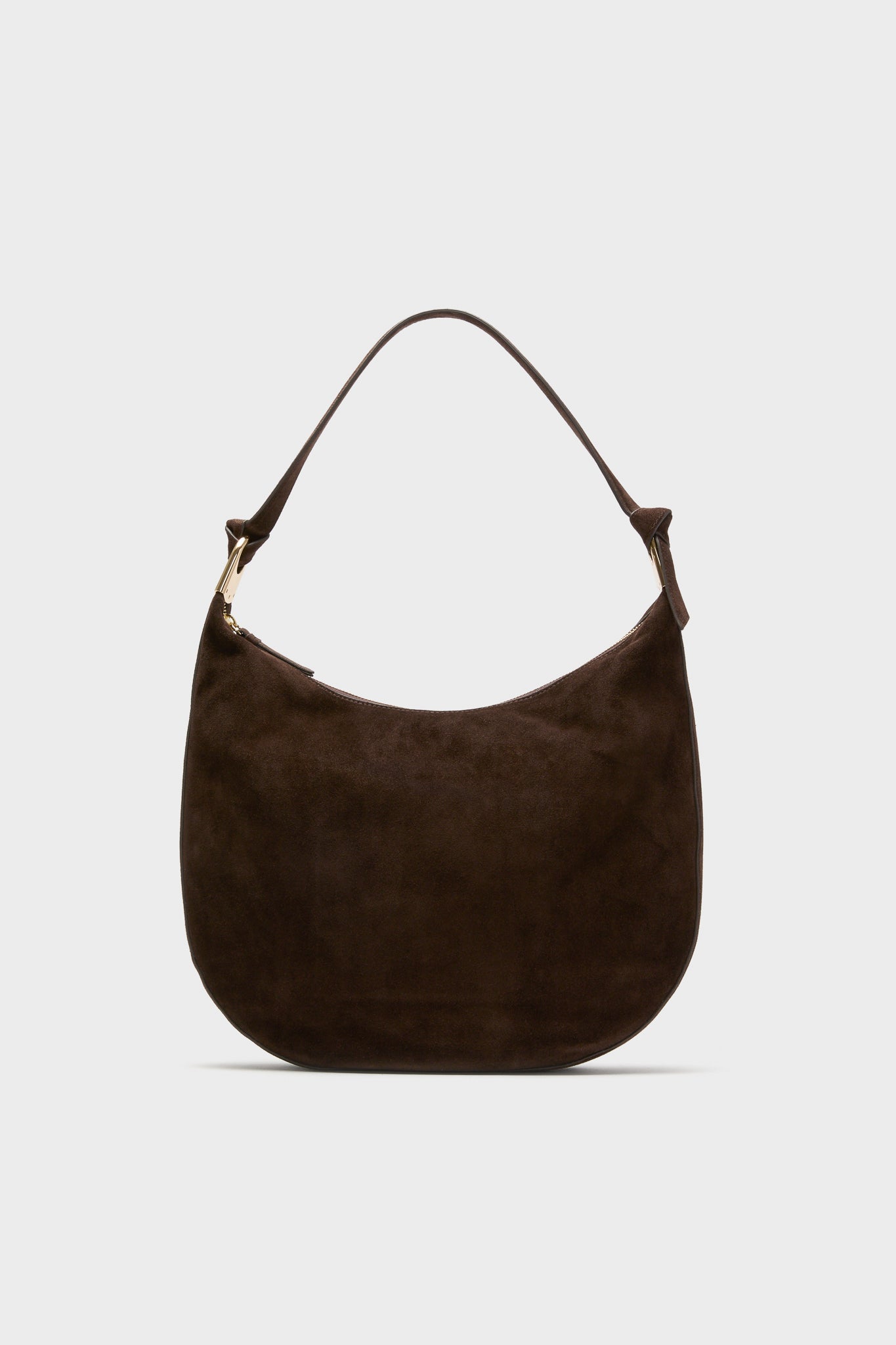 Tmoro Suede with Gold Morgan Shoulder Bag