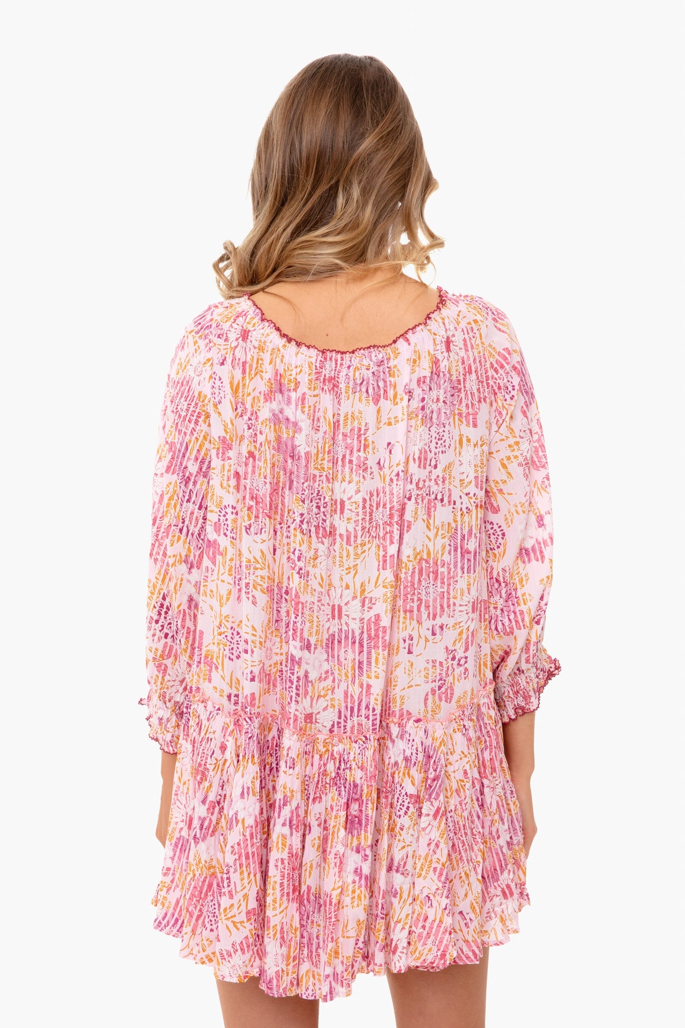 Pink Marigold Tesorino Drop Waist Dress