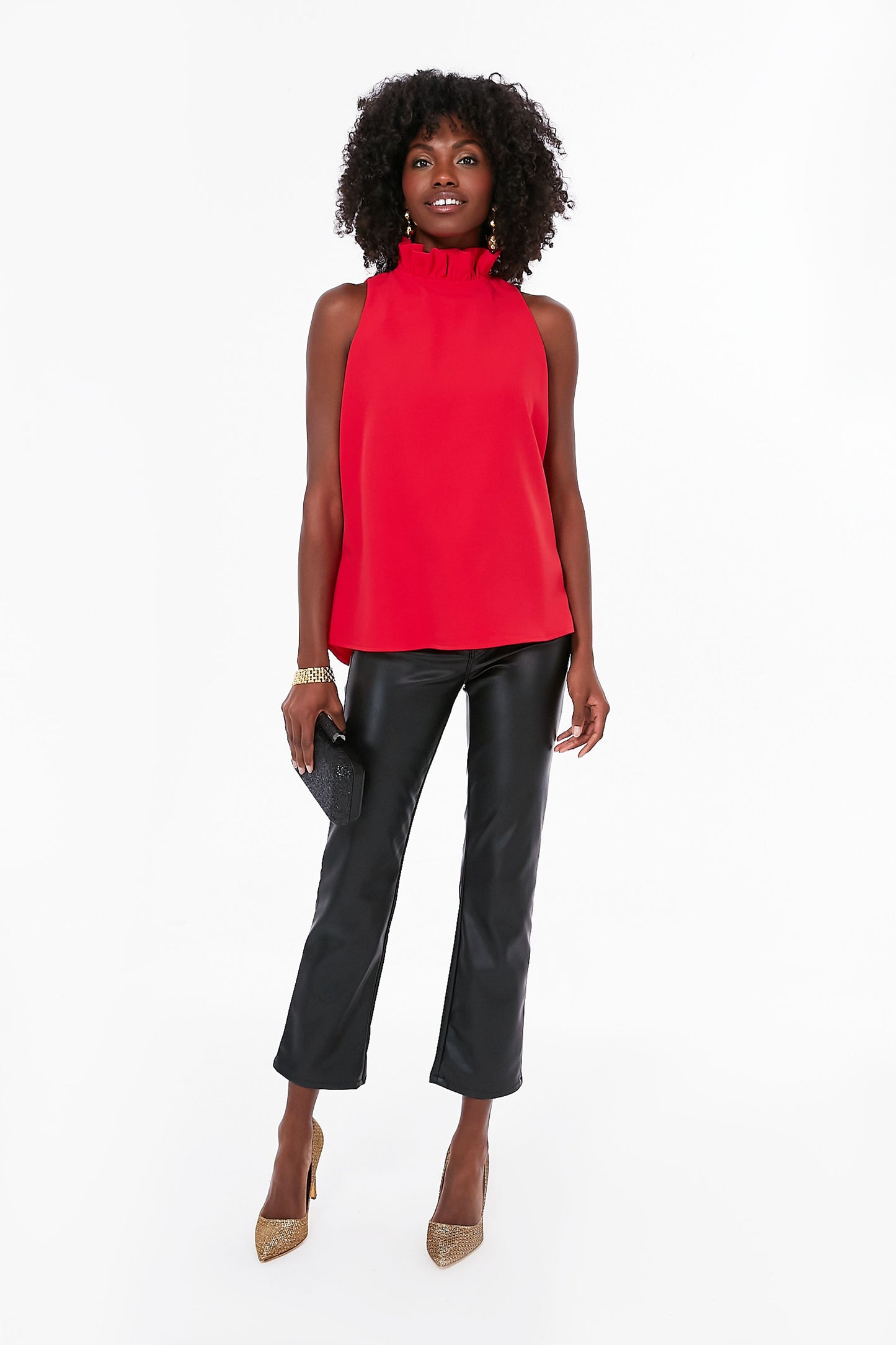 Poppy Red Mason Top