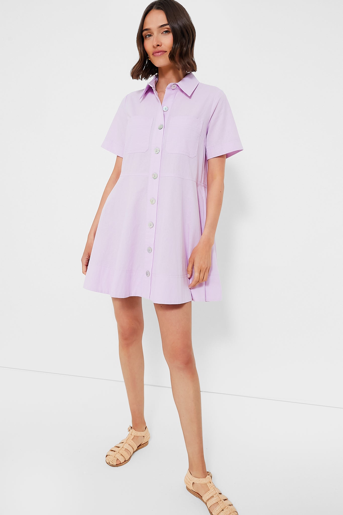 Lilac Meryl Shirt Dress