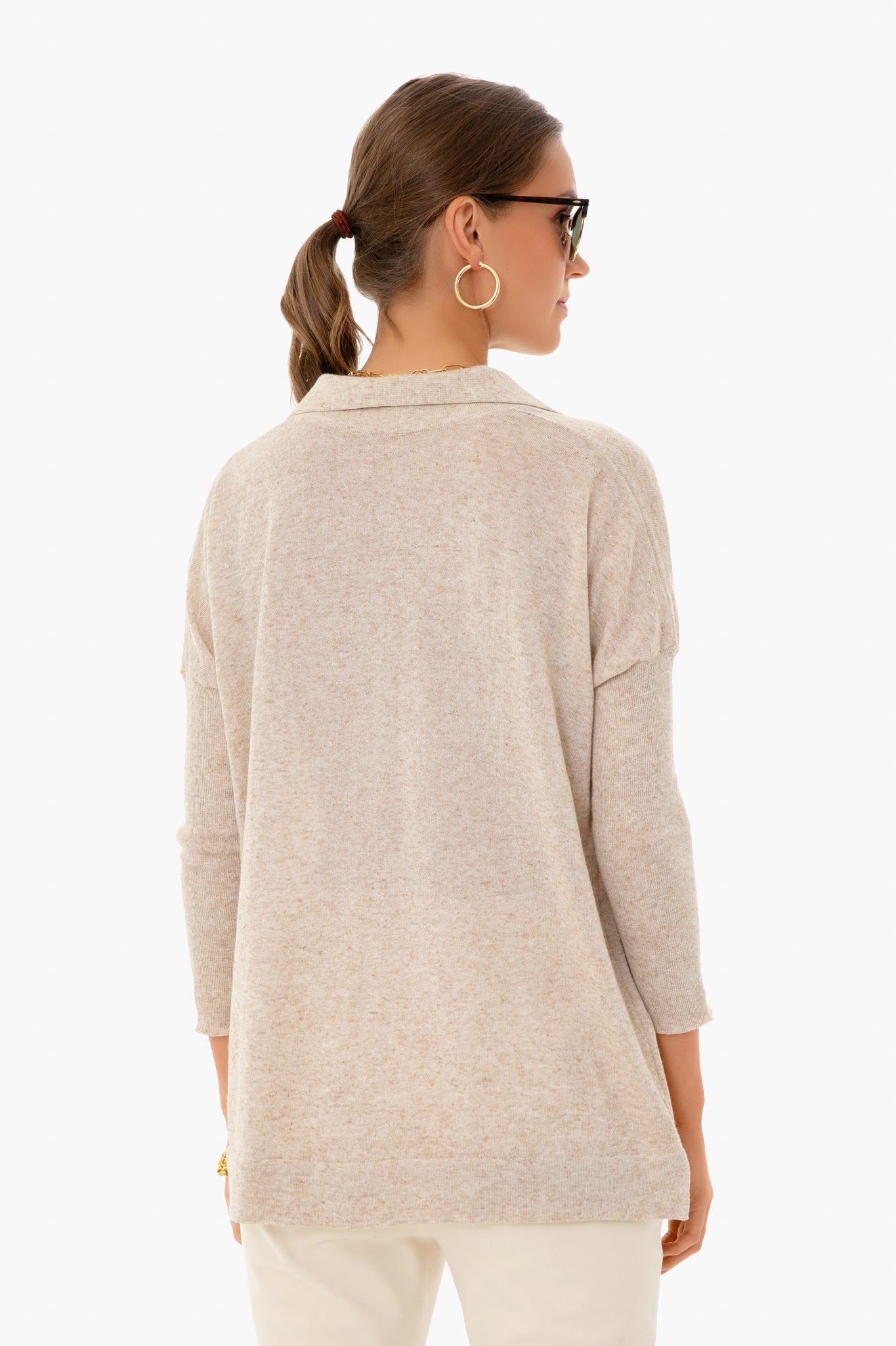 Ecru Clayton Knit Polo