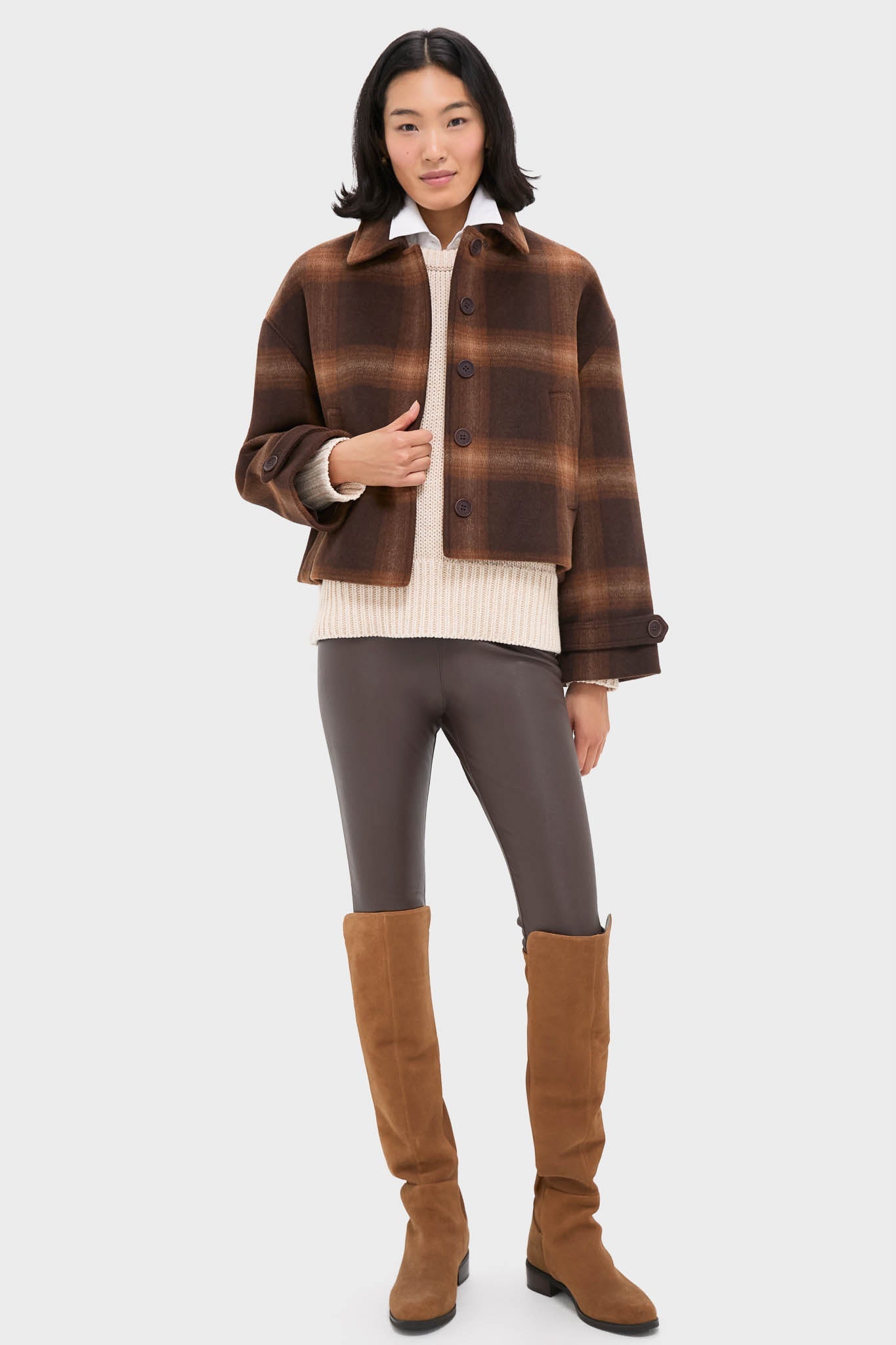 Chocolate Plaid Colby Jacket