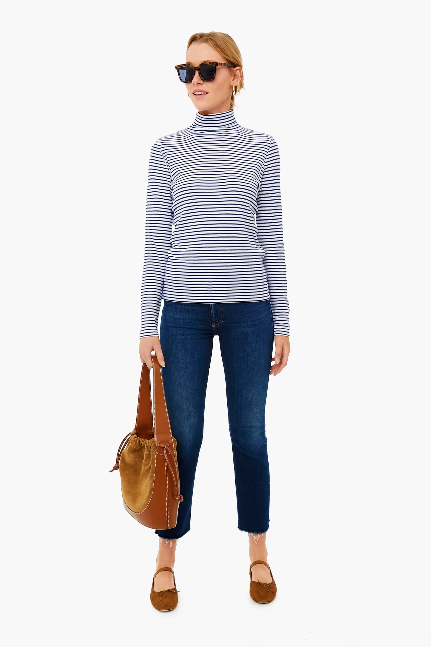 Tan Cinch Bucket Bag