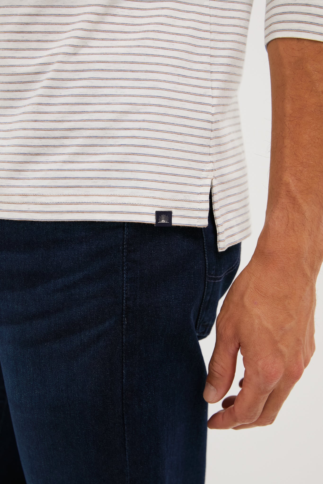 Logan Creek Stripe Long Sleeve Movement Polo