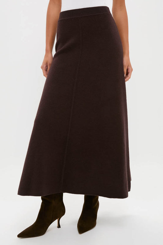 Chocolate Emmett Knit Maxi Skirt