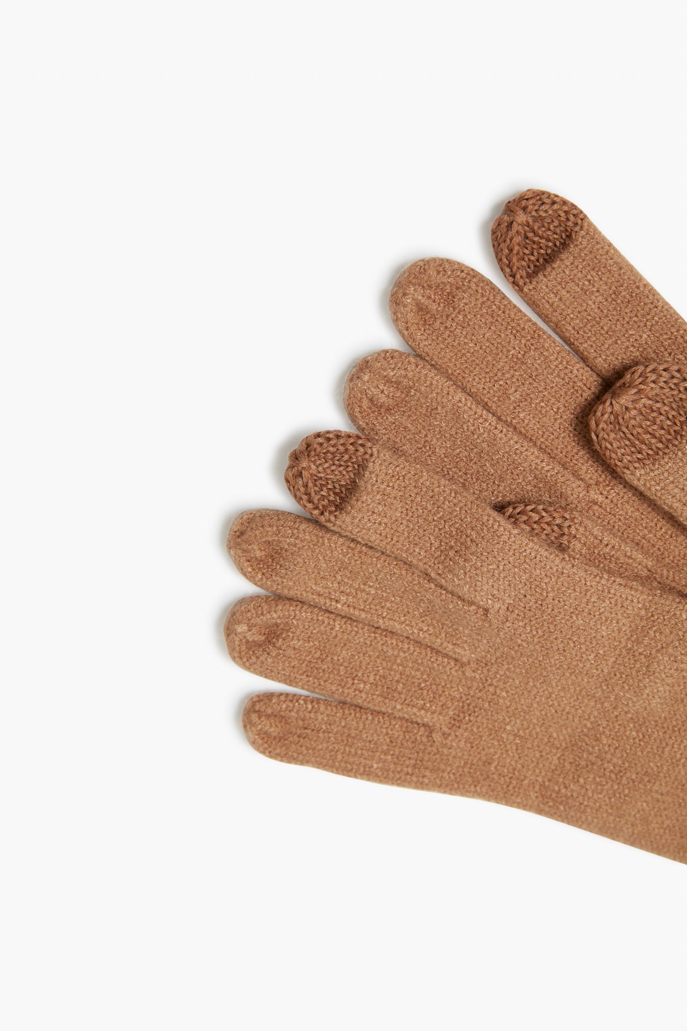 Camel Echo Knit Touch Gloves