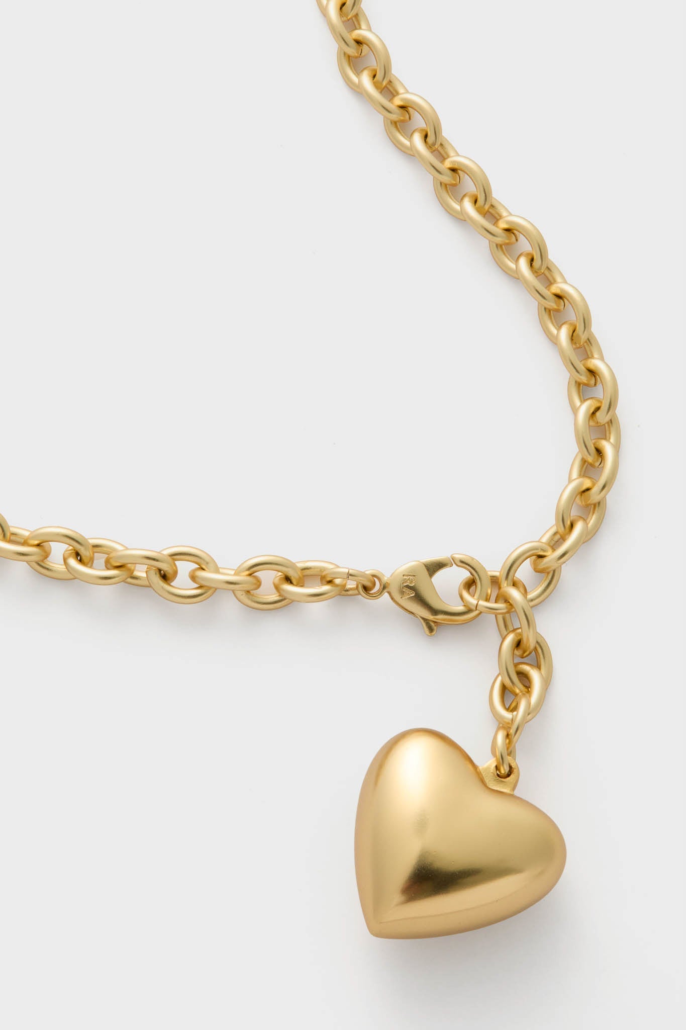 Gold Mini Puffy Heart Necklace