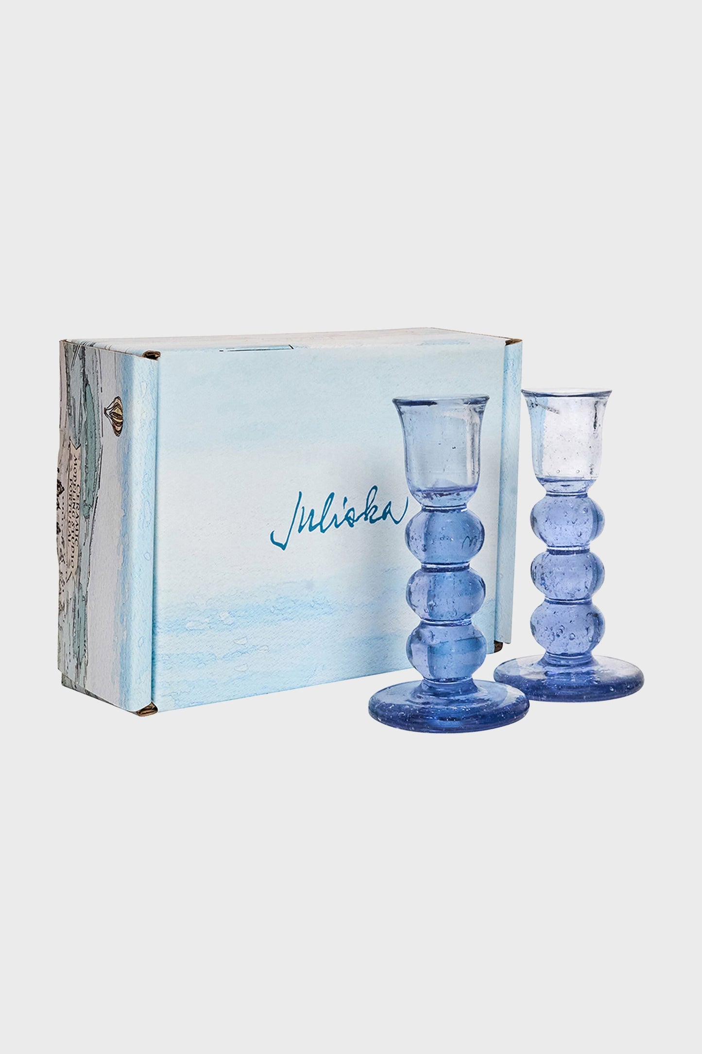 Chambray Provence 5" Candlestick Set of 2