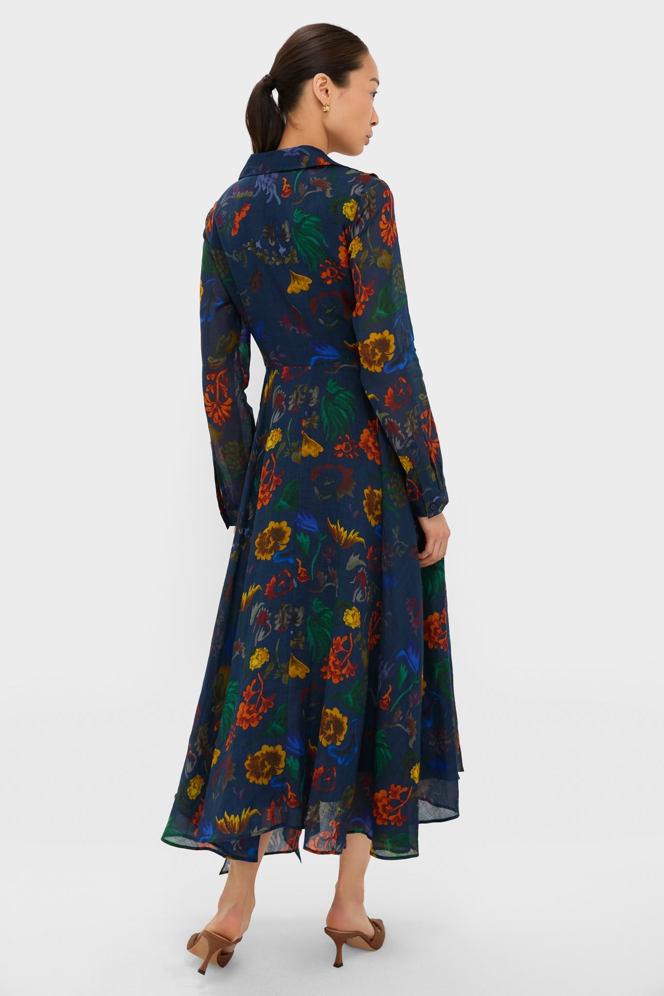 Dark Floral Sash Yay! Dress