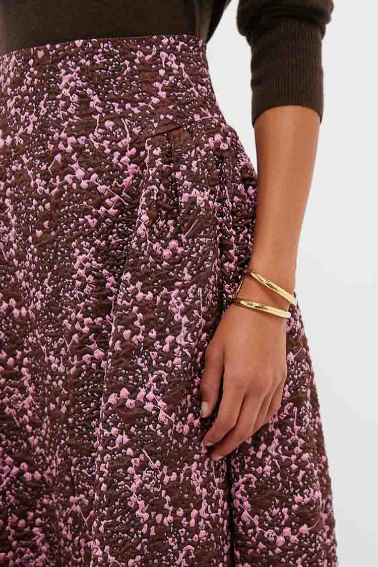 Mulberry Jacquard Sylvie Midi Skirt