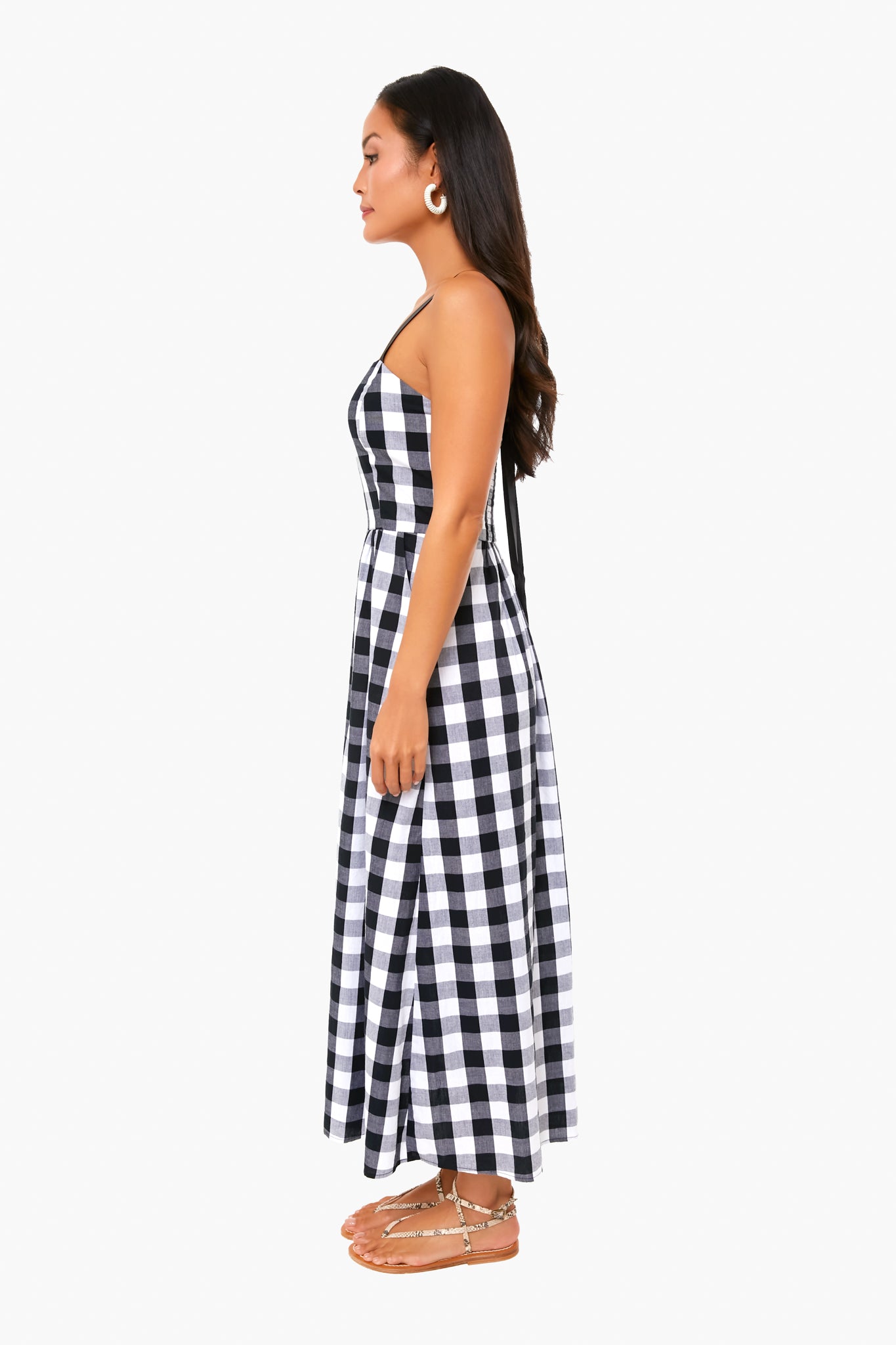 Black Gingham Lelia Dress