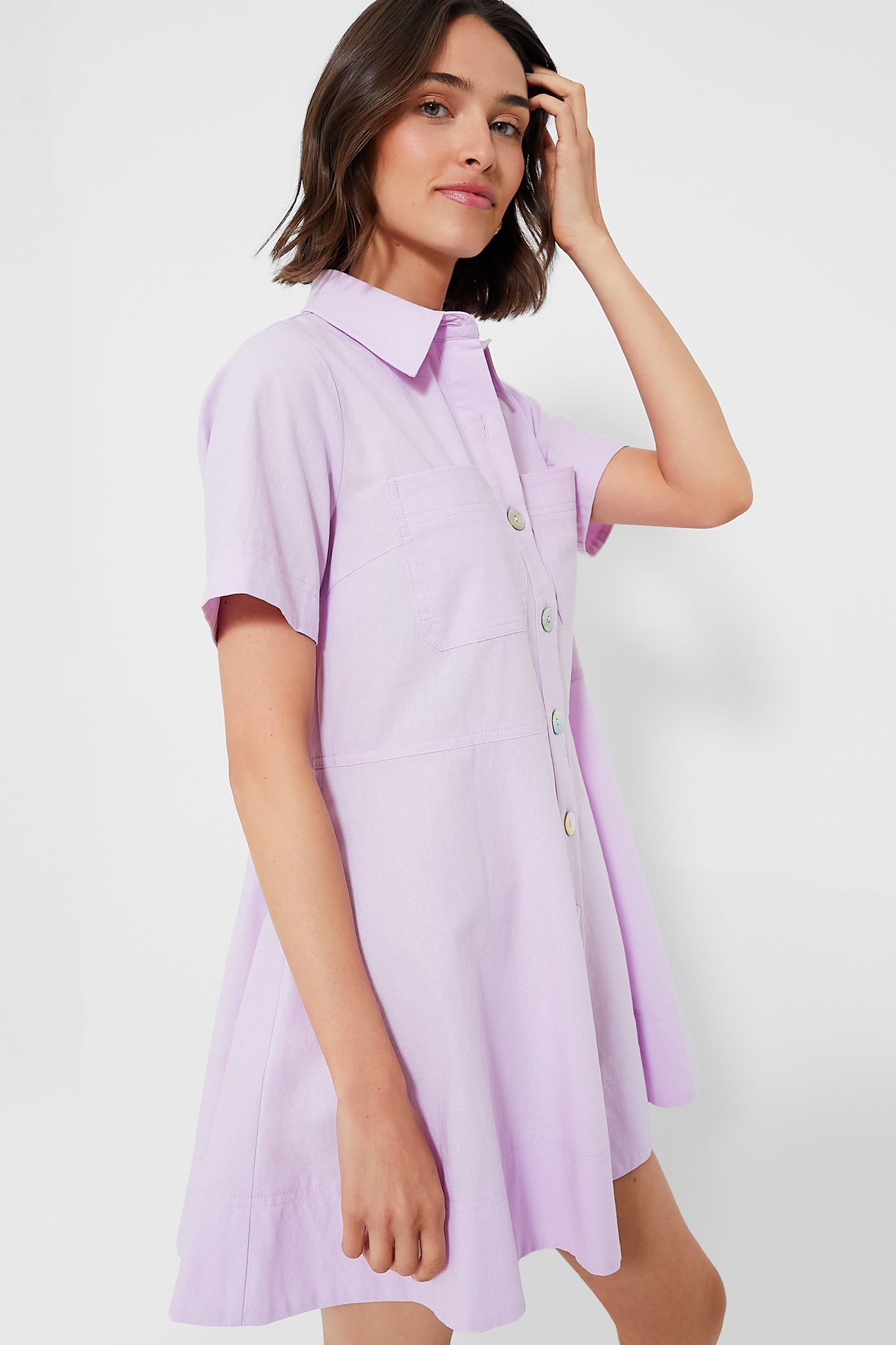 Lilac Meryl Shirt Dress