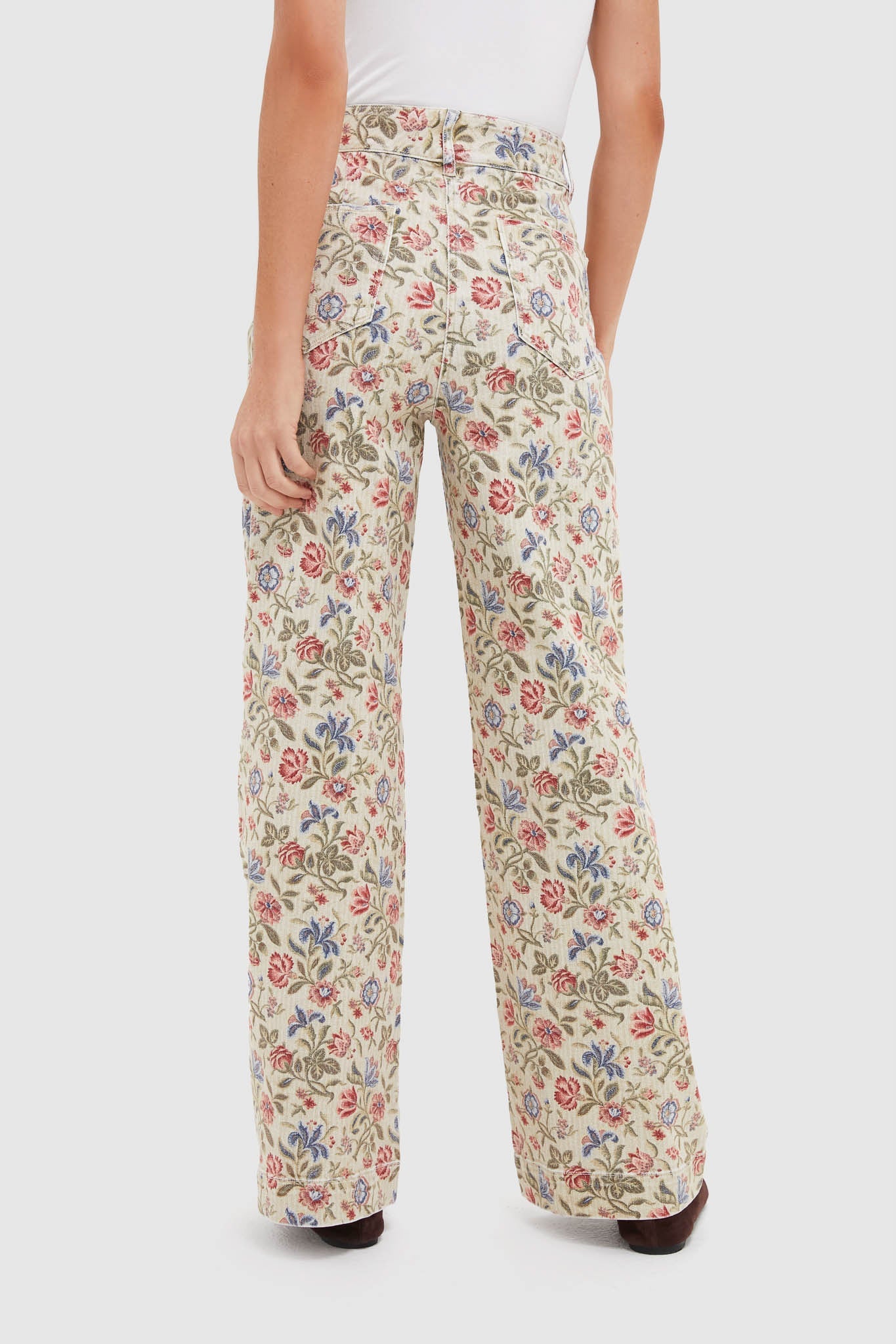 Dianthus Floral Denim Clara Pants