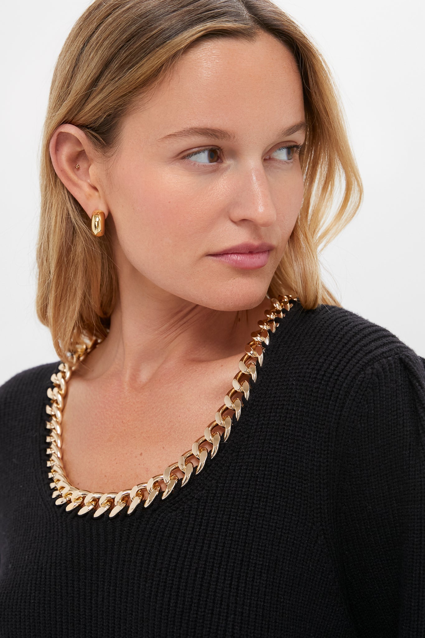 Black and Gold Chain Blythe Sweater