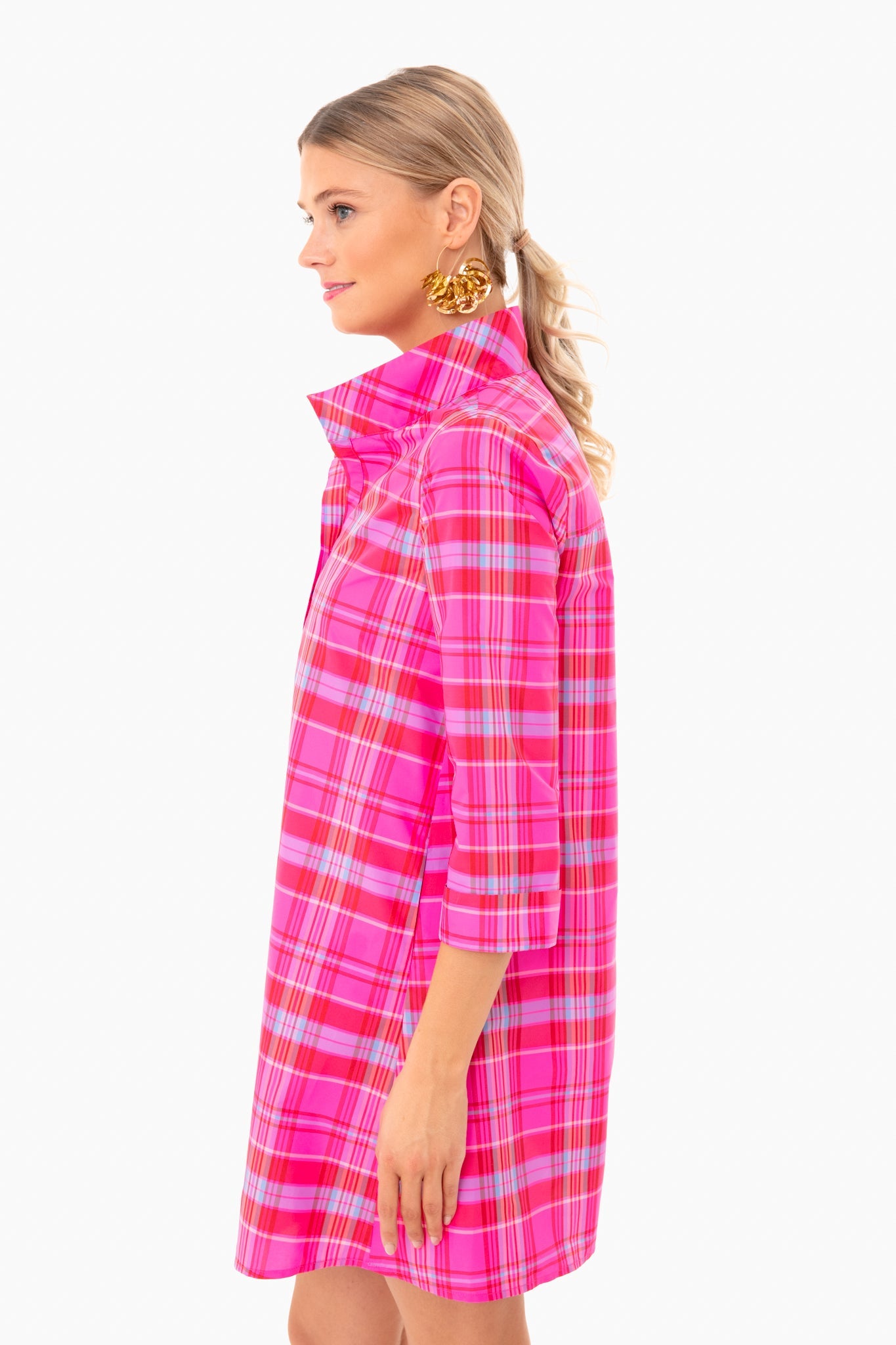 Taffeta Party Plaid Dress