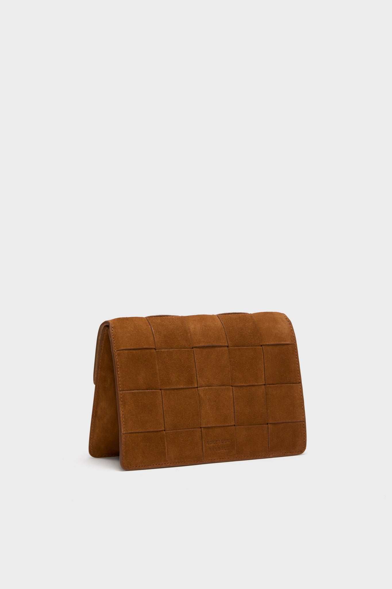 Woven Cacao Suede Delphine Crossbody Bag