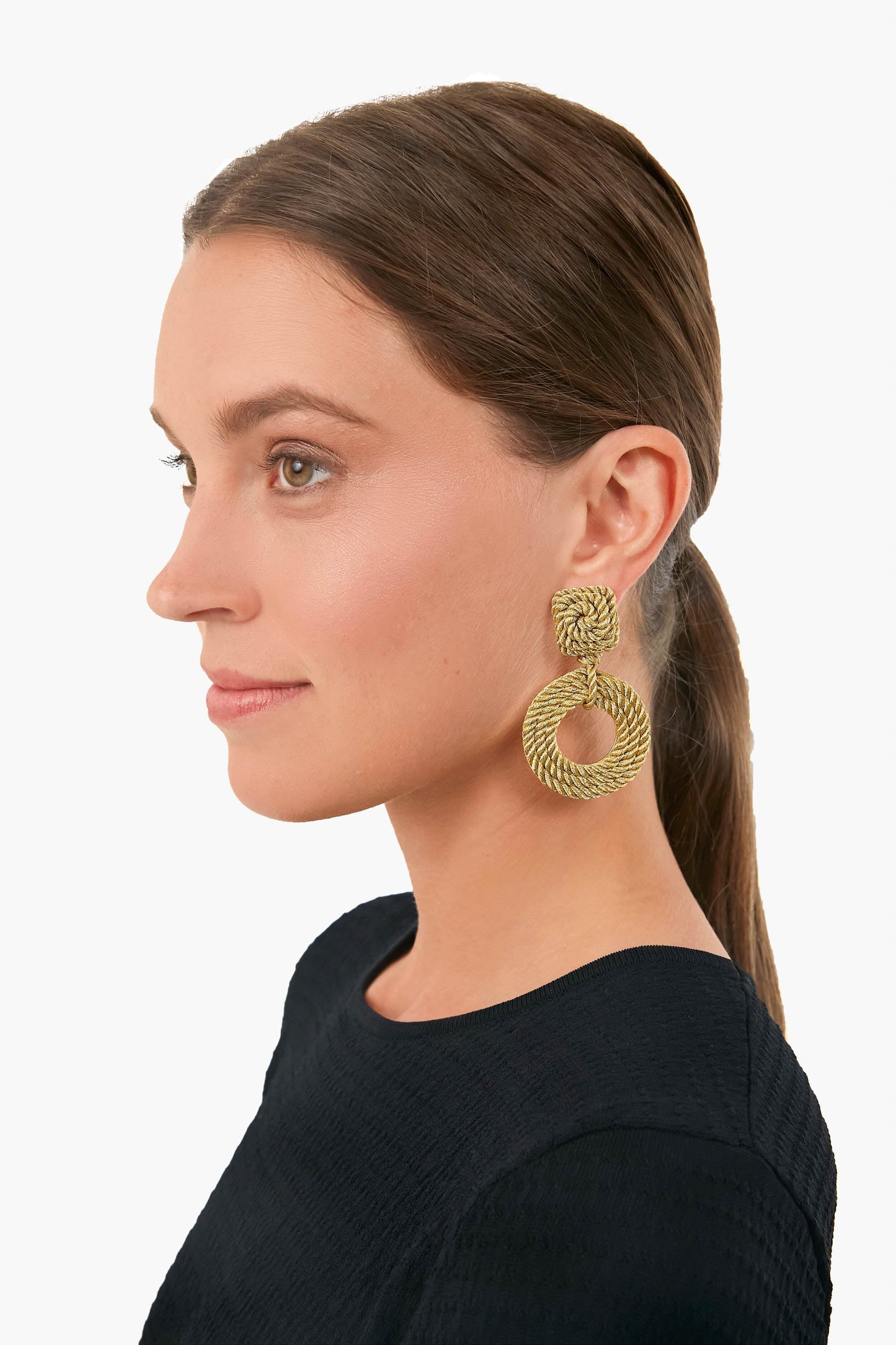 Gold Rope Gretchen Earrings