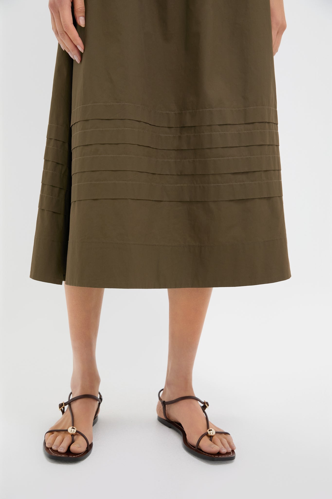 Olive Cotton Tiernan Dress