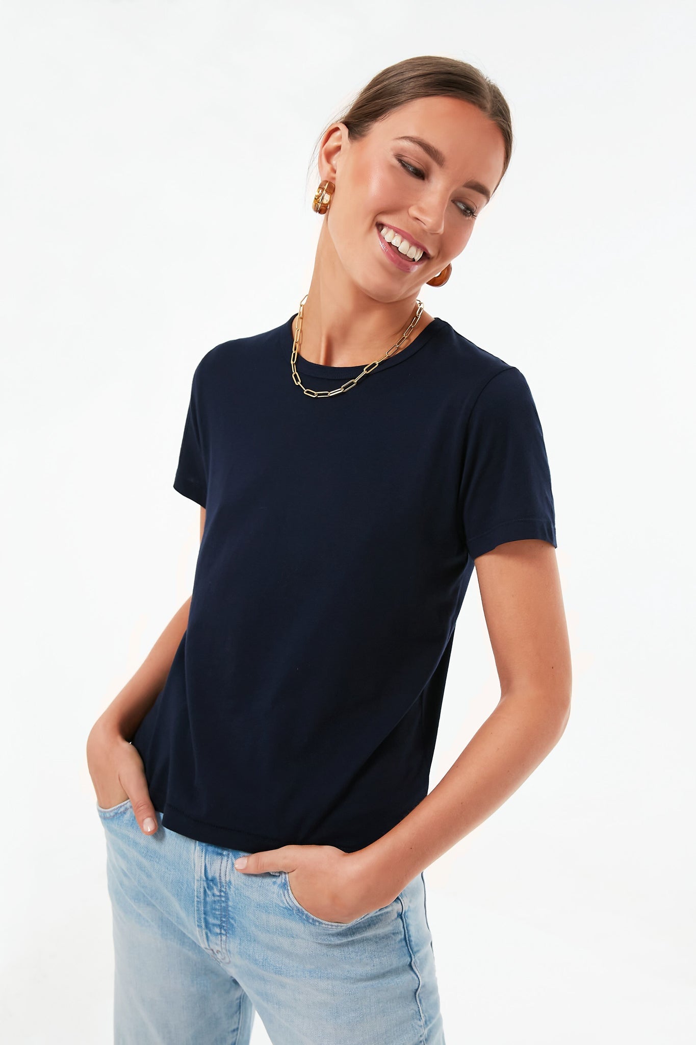 Dark Navy Frank Slim Tee