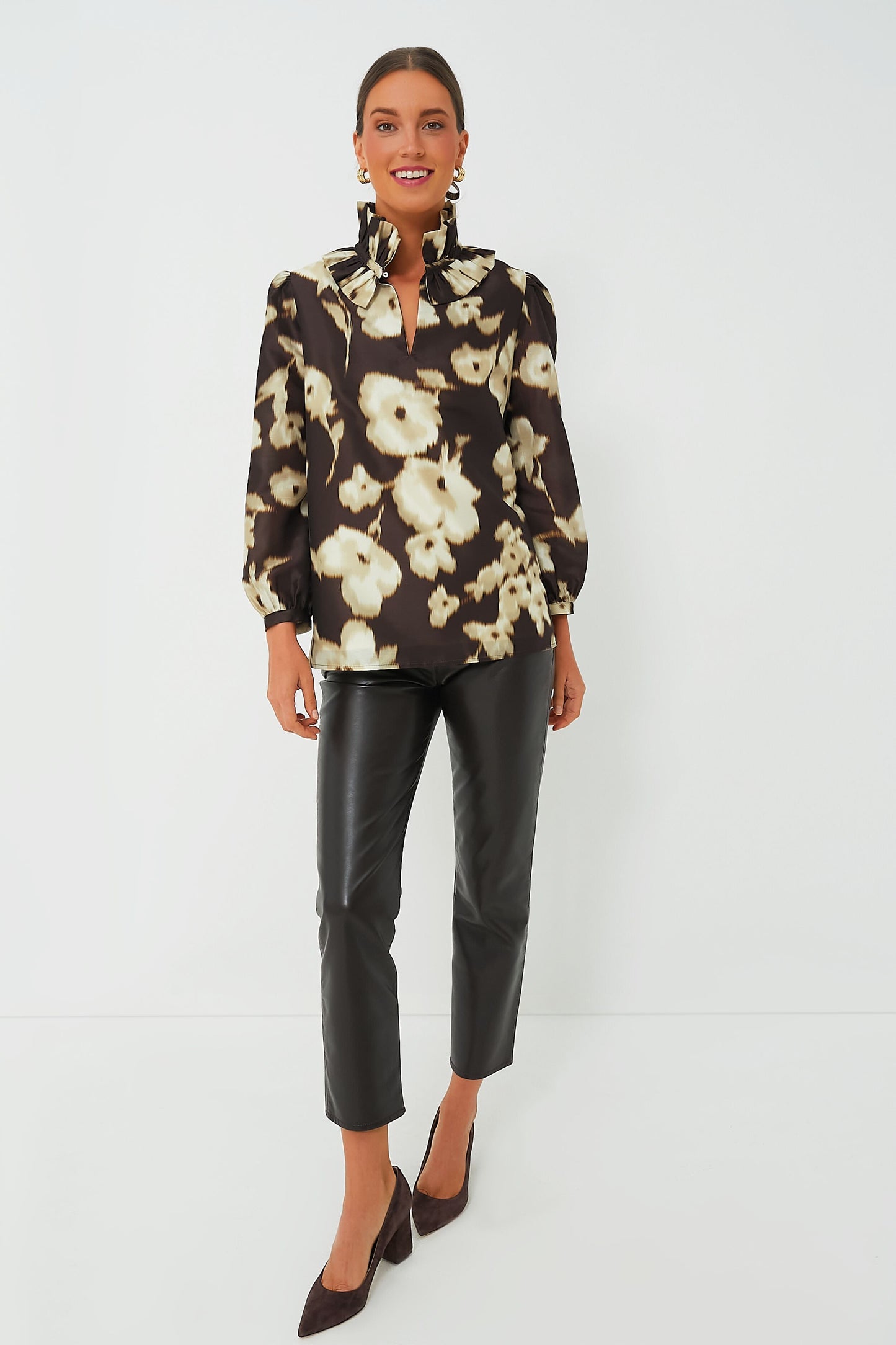 Dappled Hollyhock Bouvier Blouse
