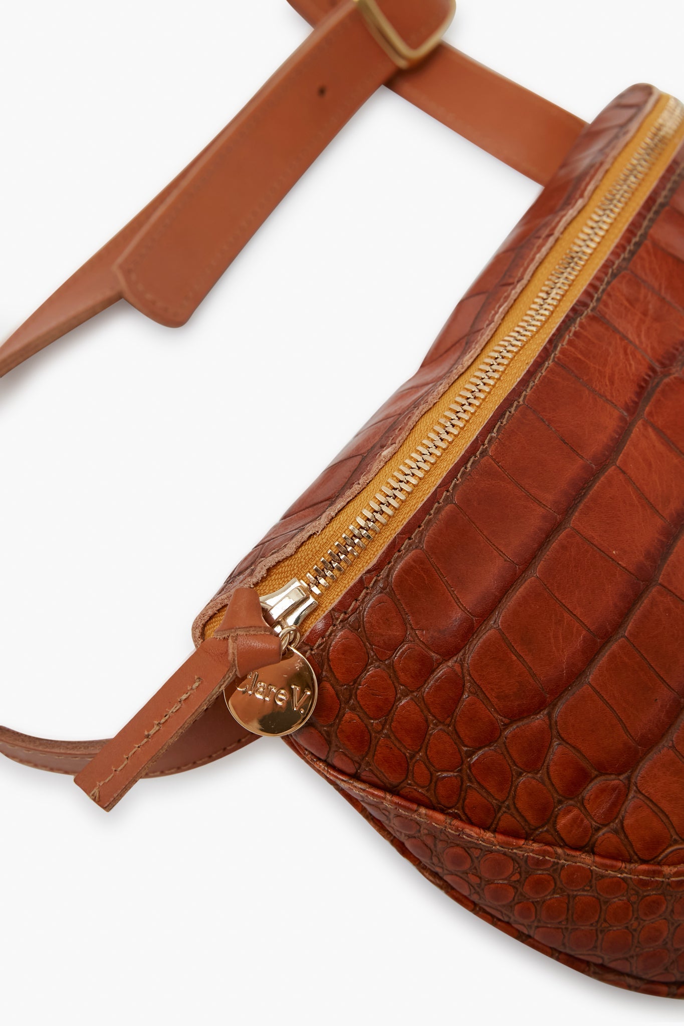 Cuoio Autumn Croco Fanny Pack