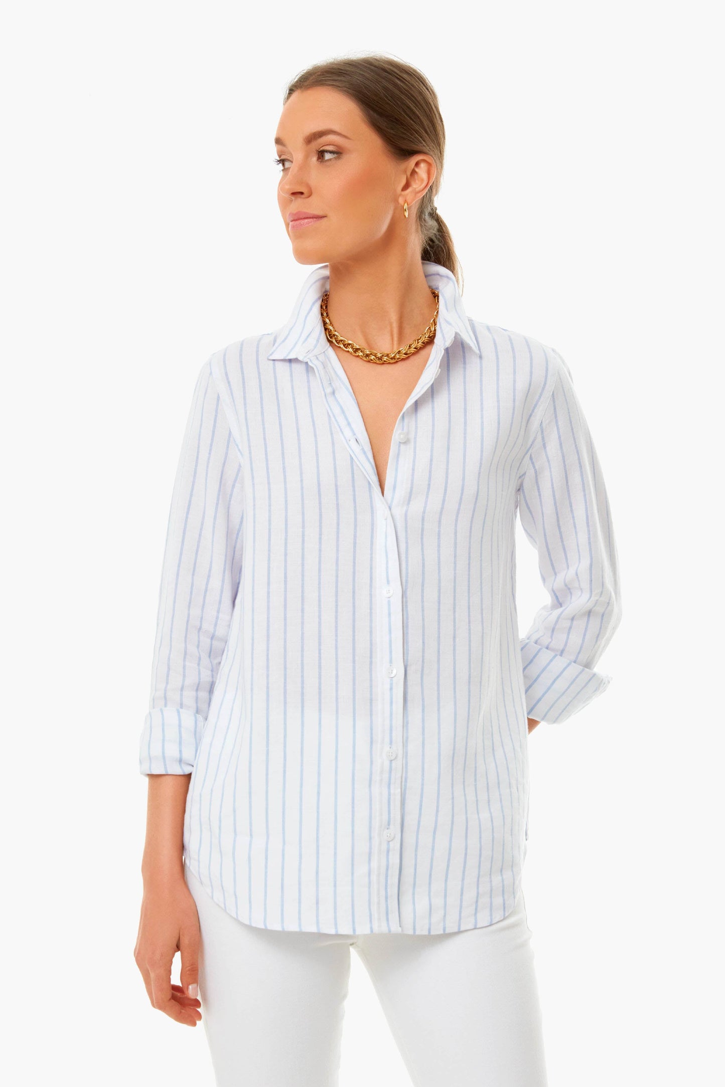 Pier Stripe Malibu Linen Shirt