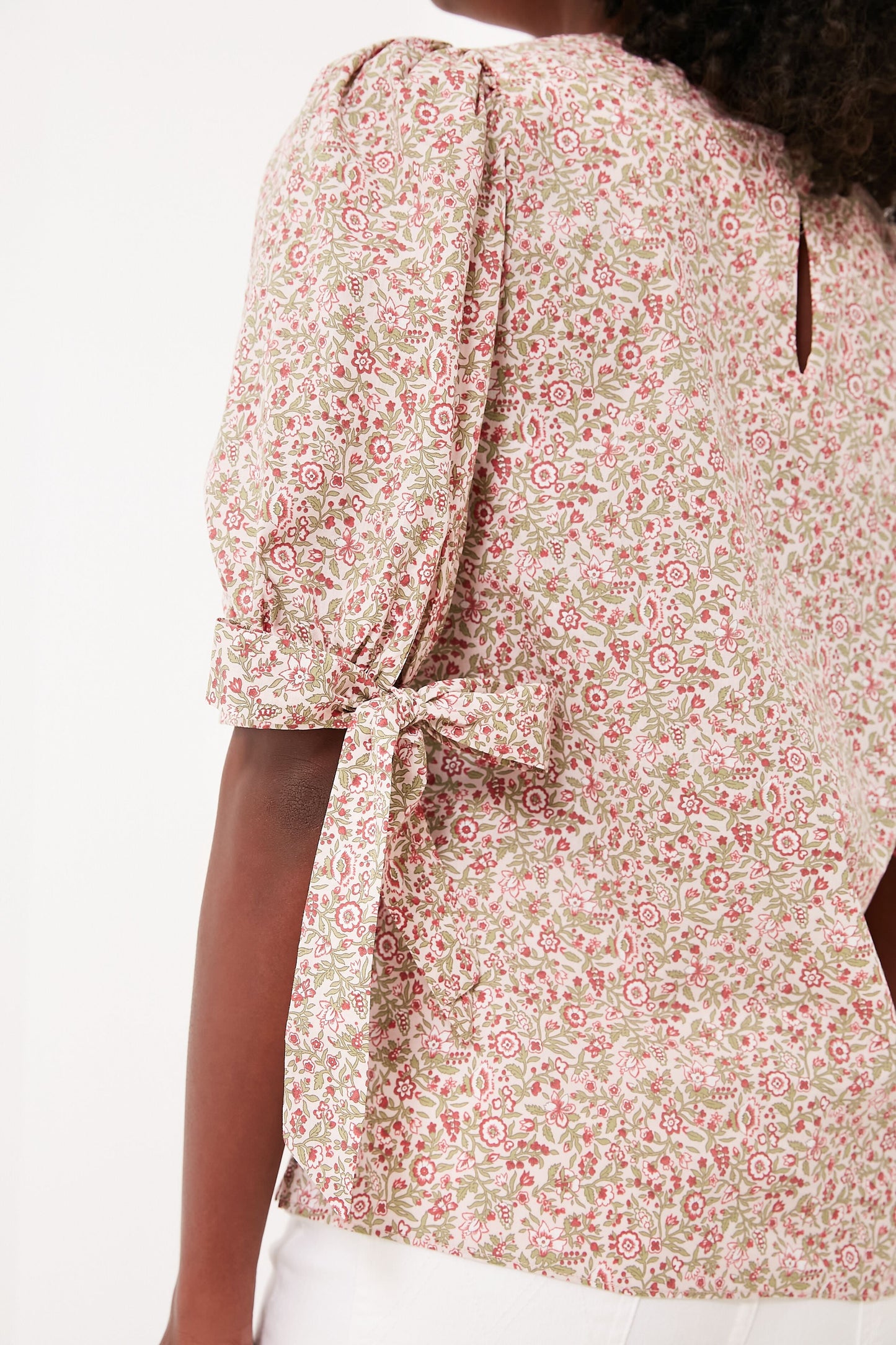 Red Floral Fiona Blouse